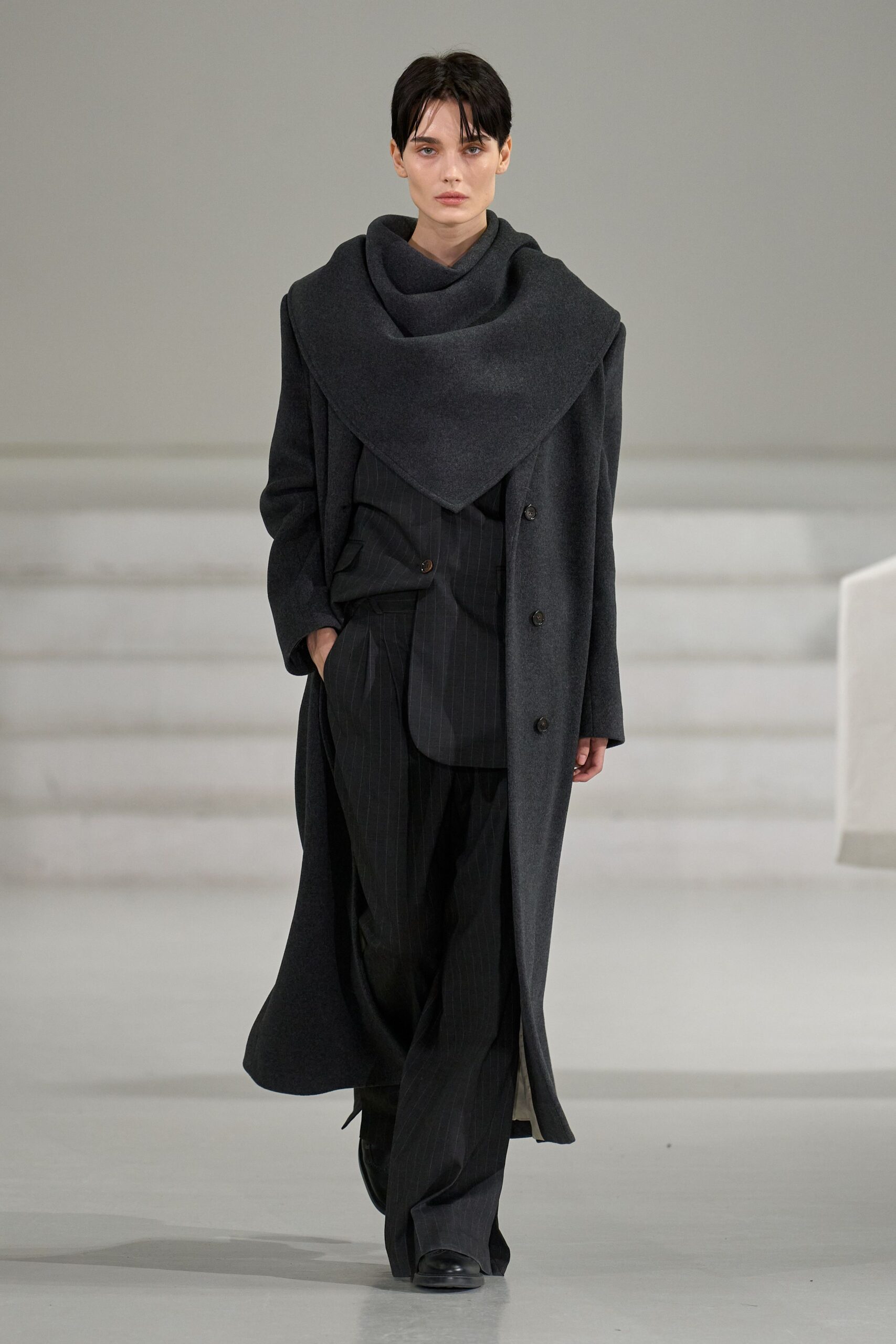 black wool coat and suit
