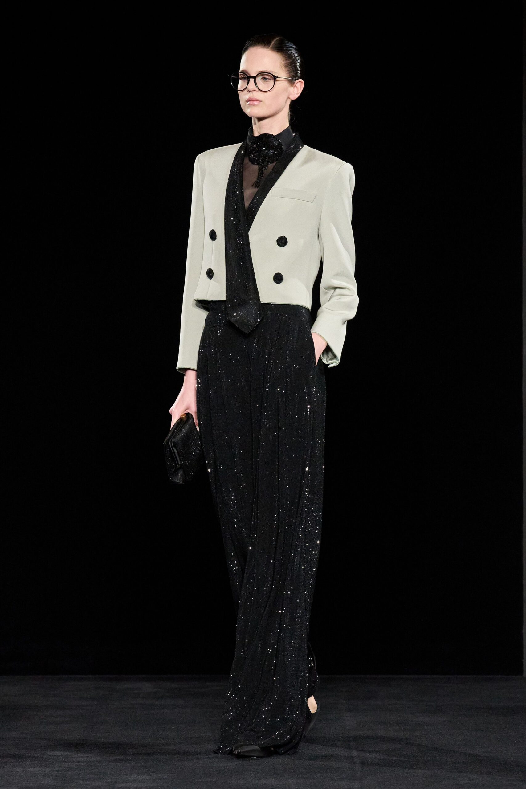 beige silk long-sleeve collared structured buttoned blazer