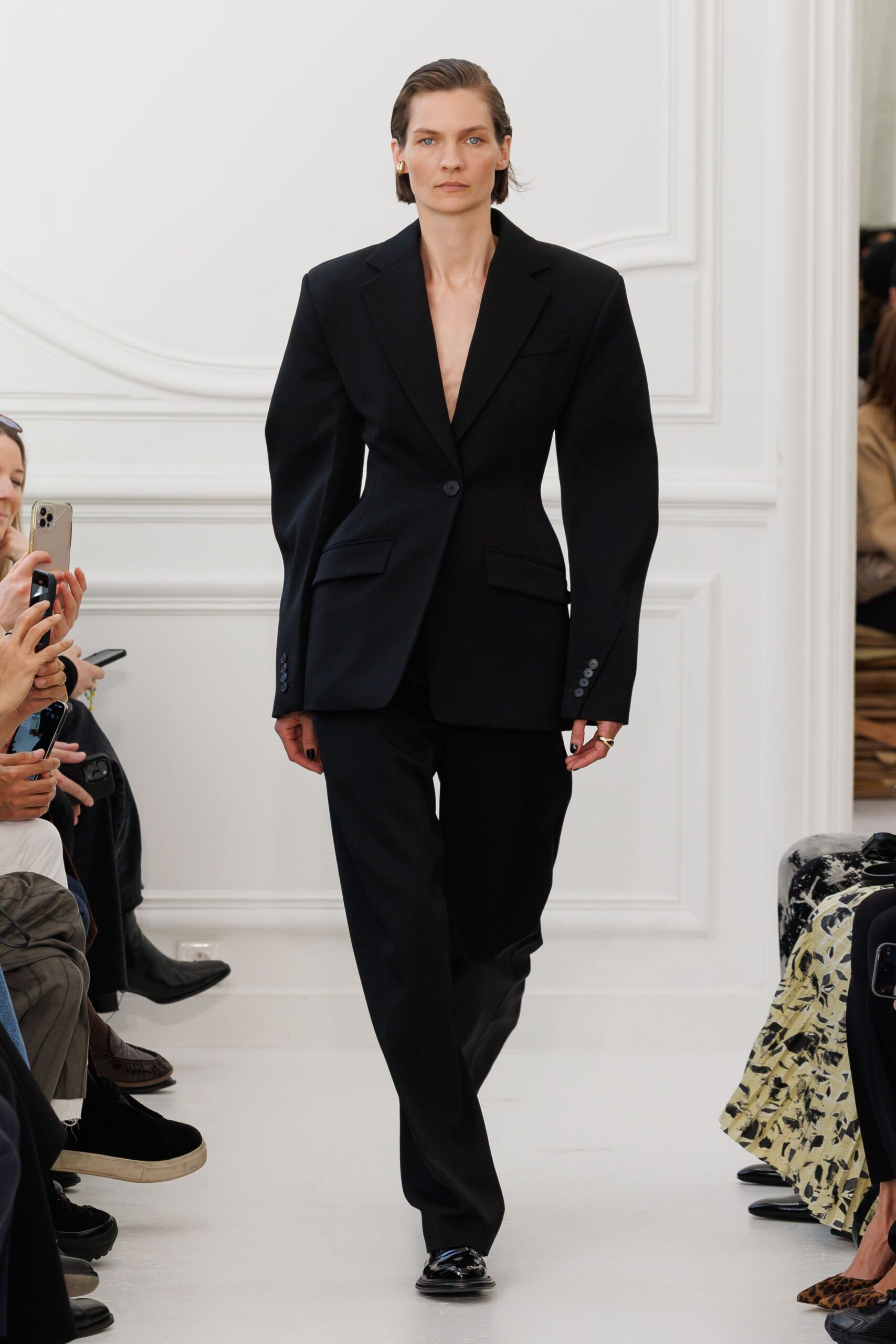 black tailored suit
