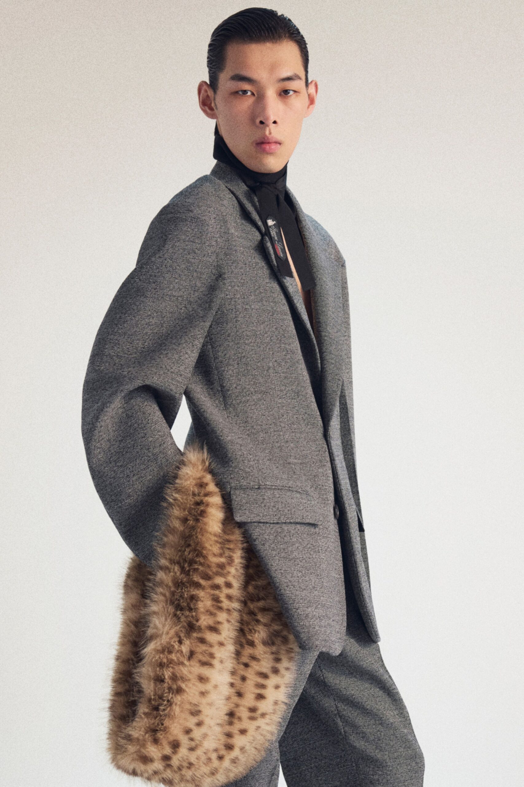 brown fur scarf