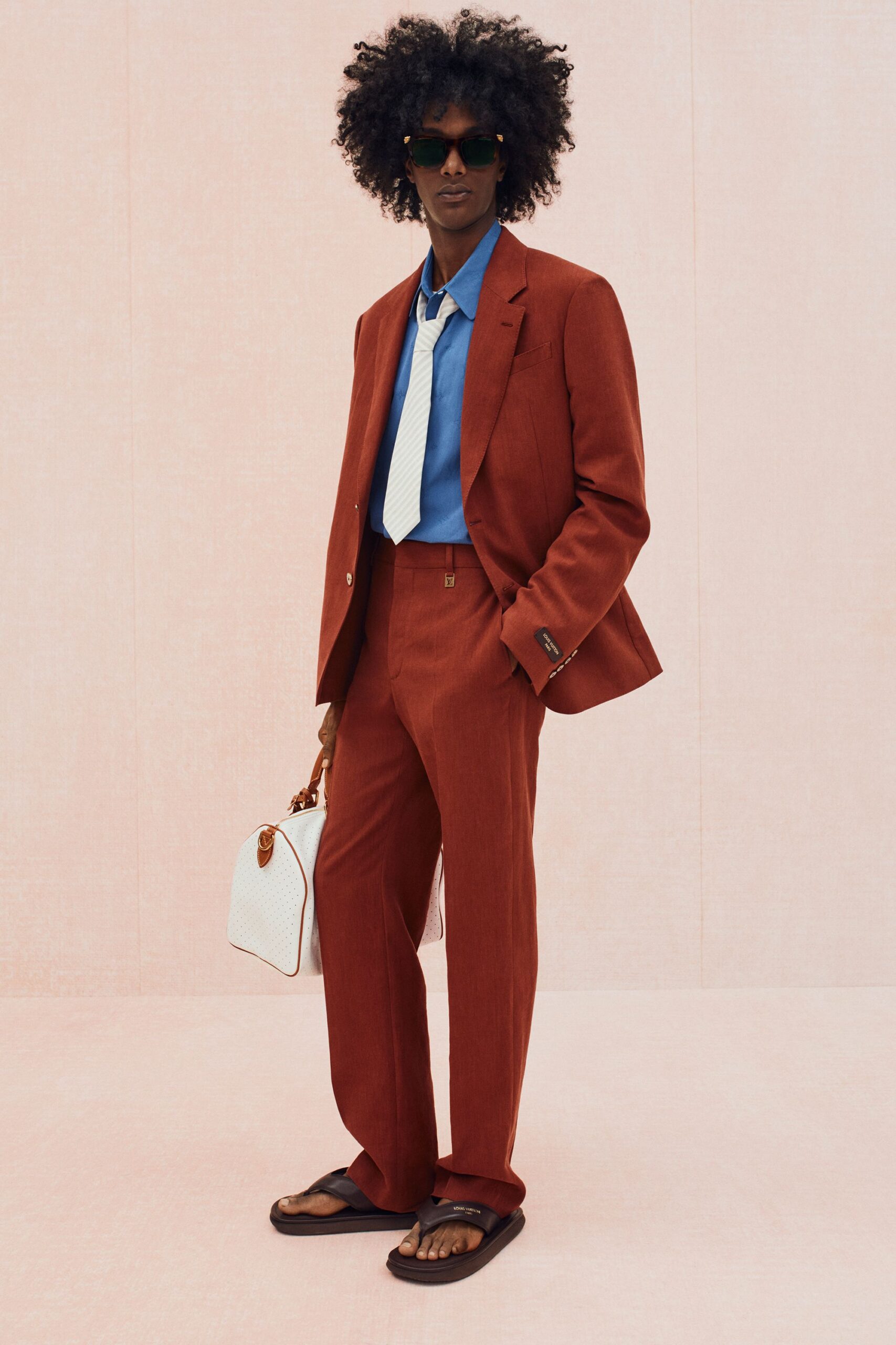 red cotton long-sleeve collared tailored suit