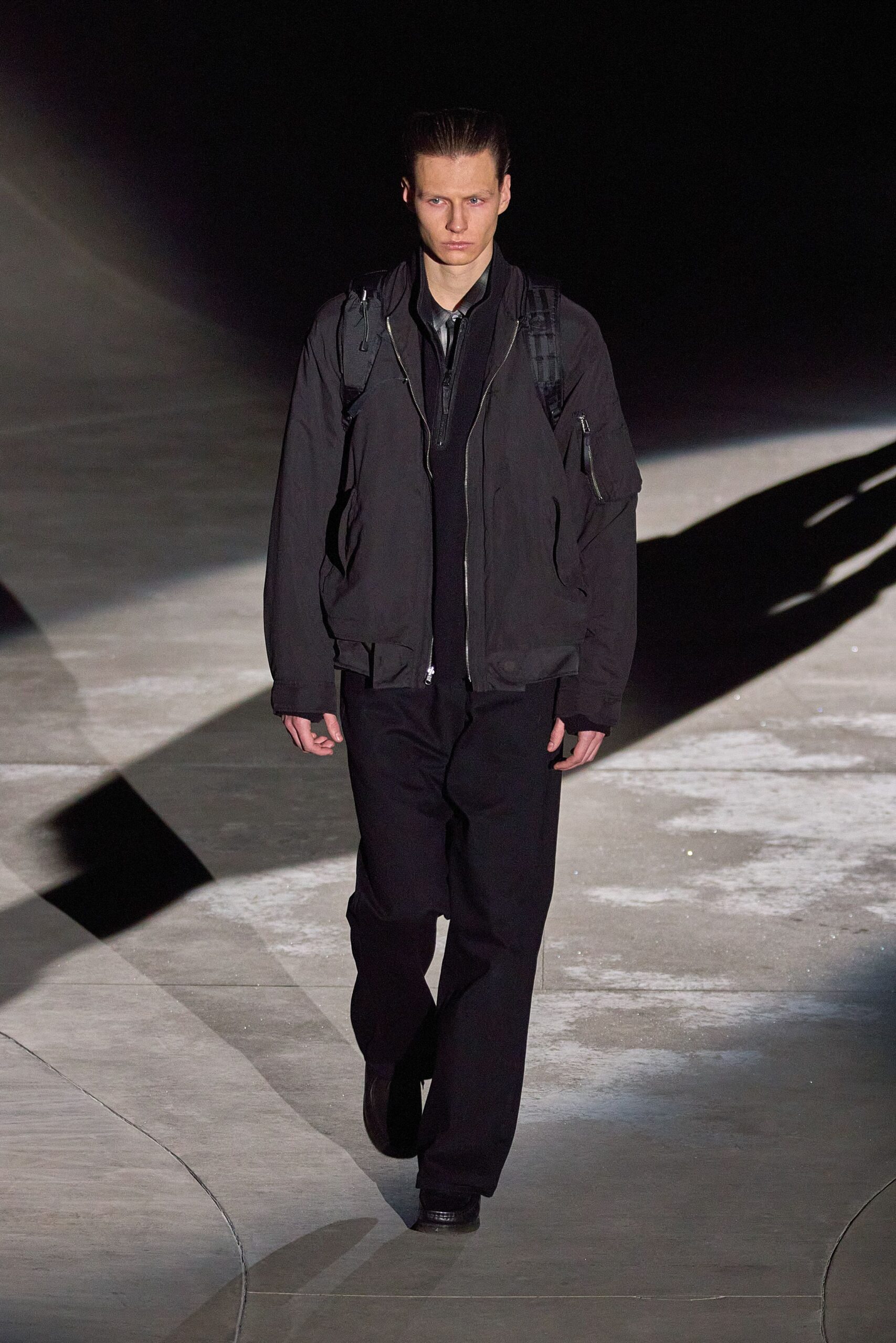 black relaxed jacket and pants
