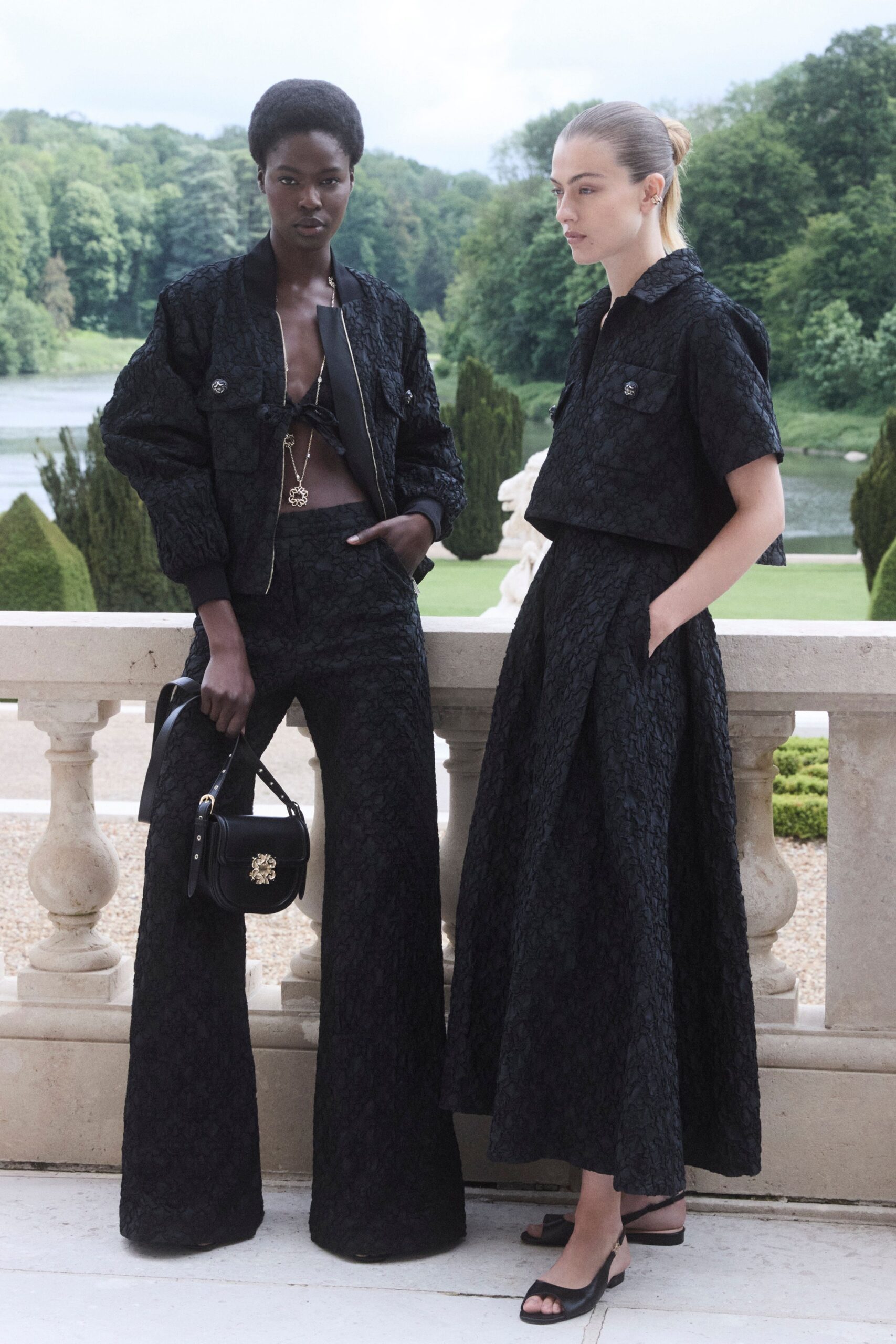 black silk jacket and gown