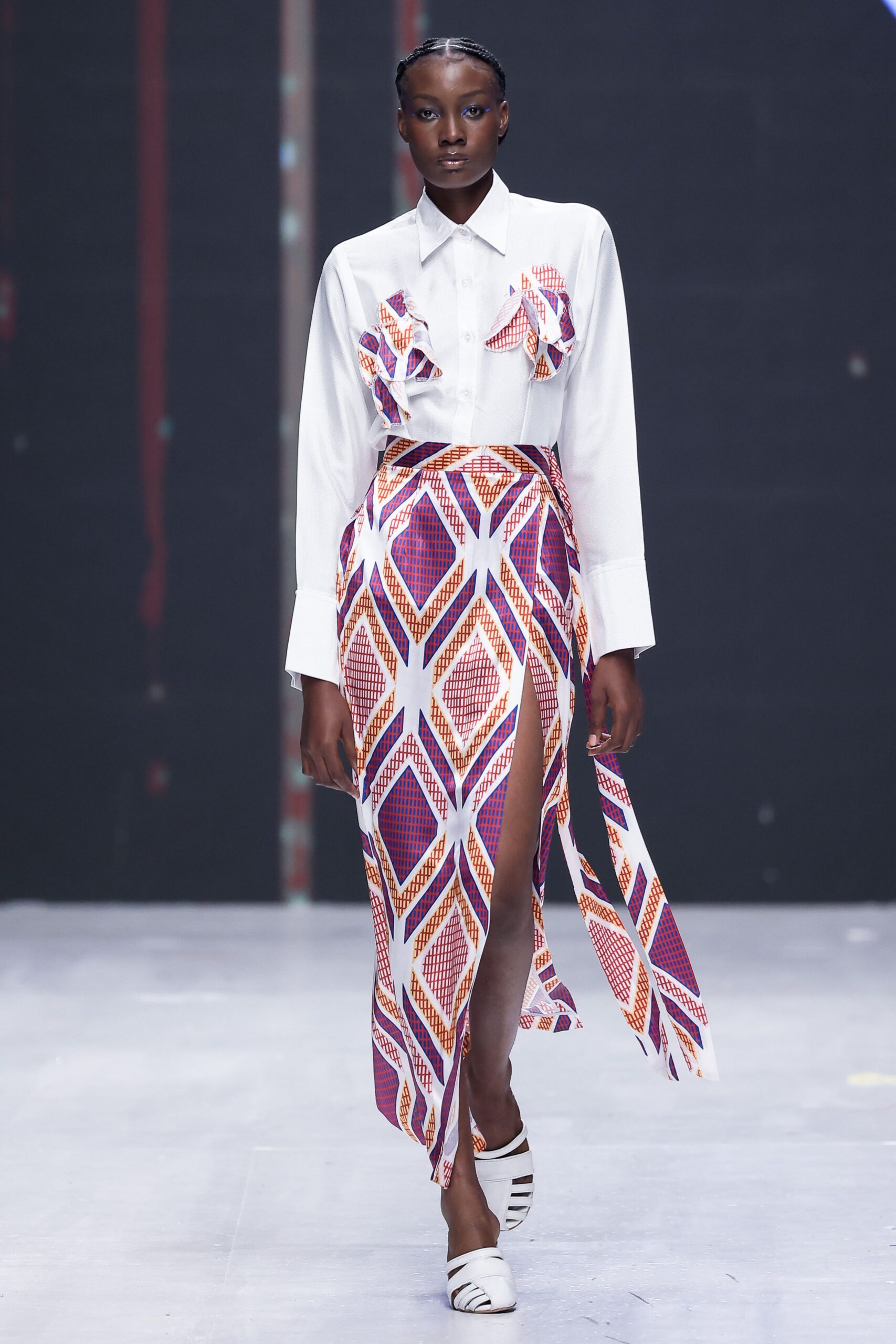 multi chiffon slit relaxed high-waisted printed maxi skirt