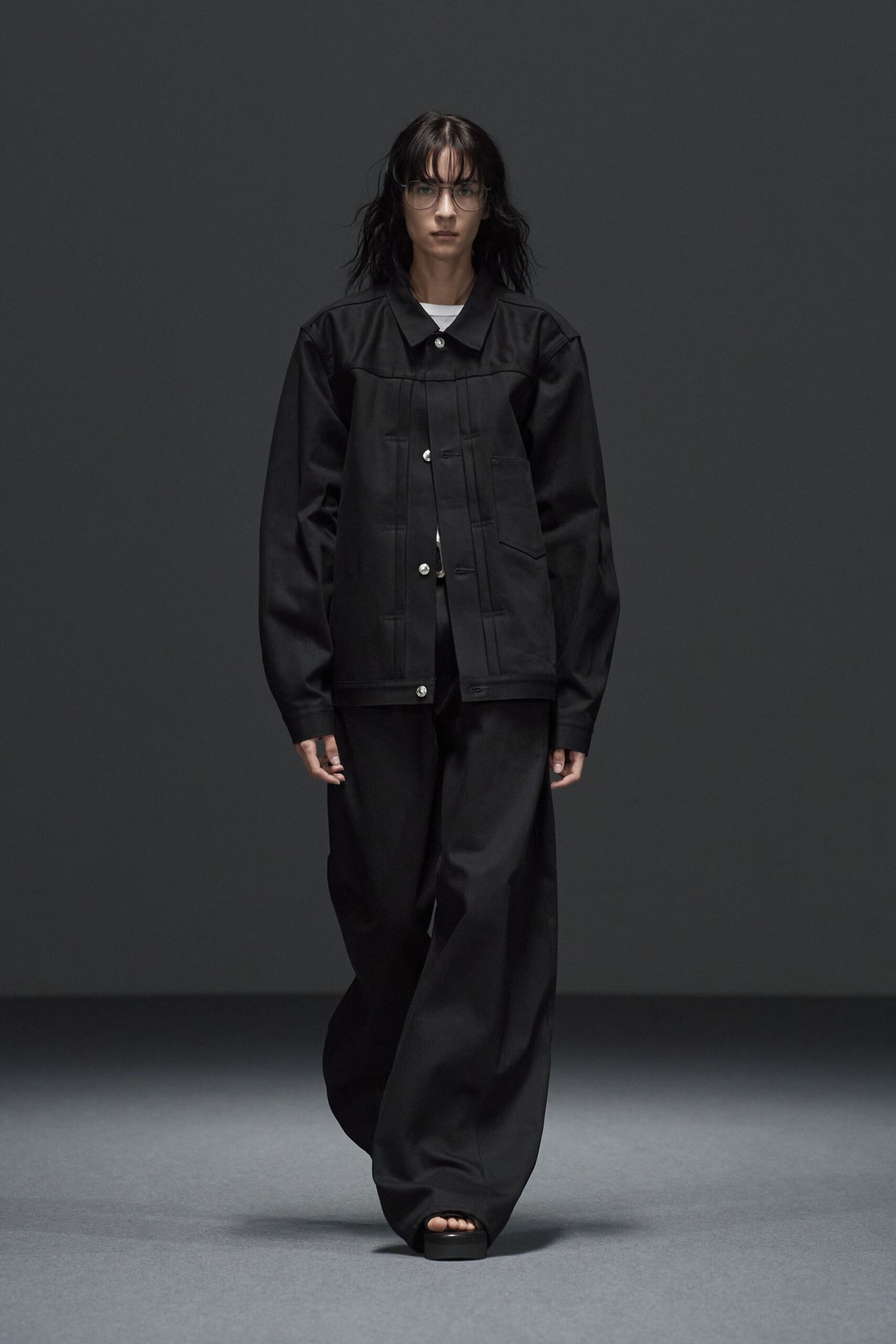 black relaxed jacket and pants