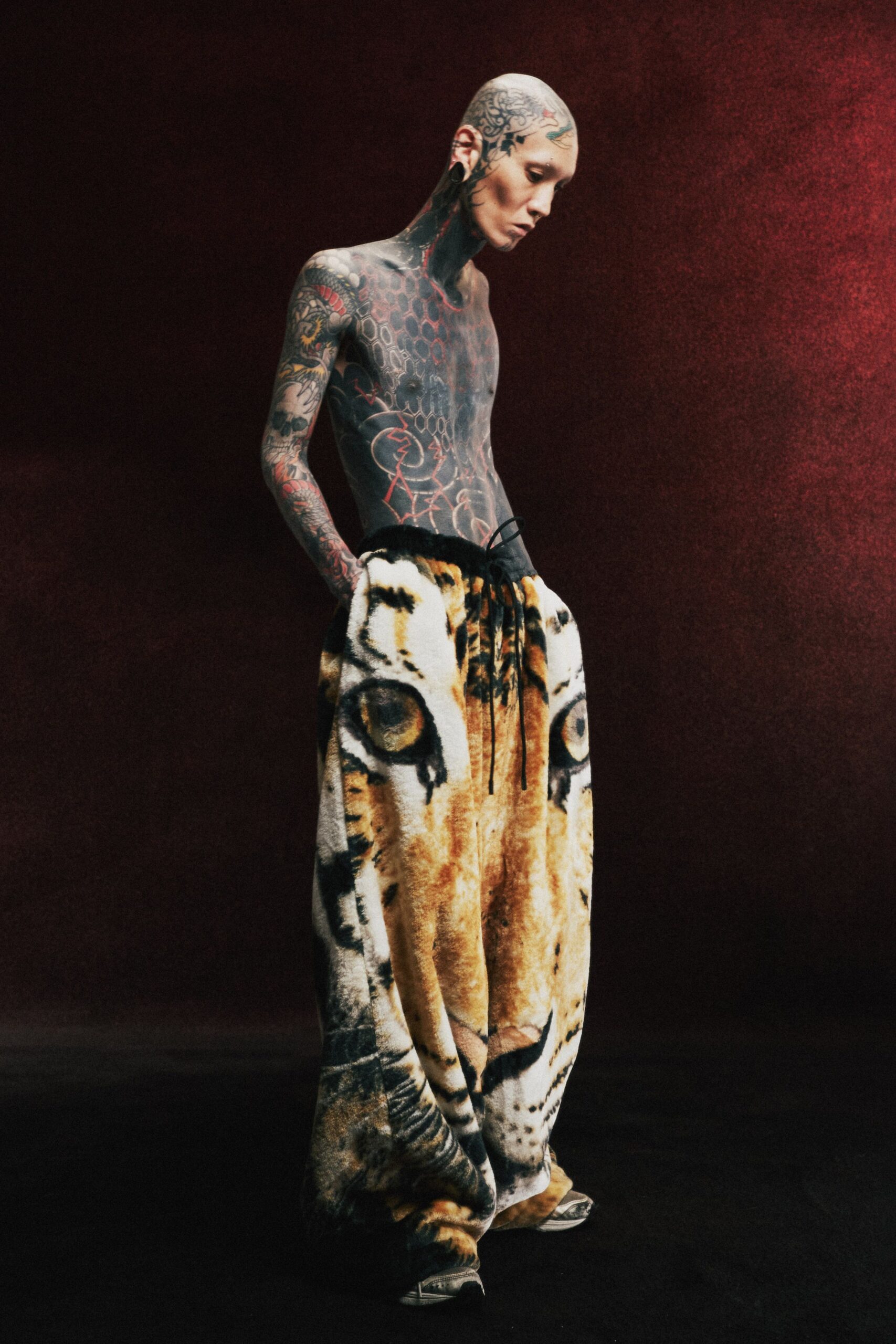 multi-colored printed pants