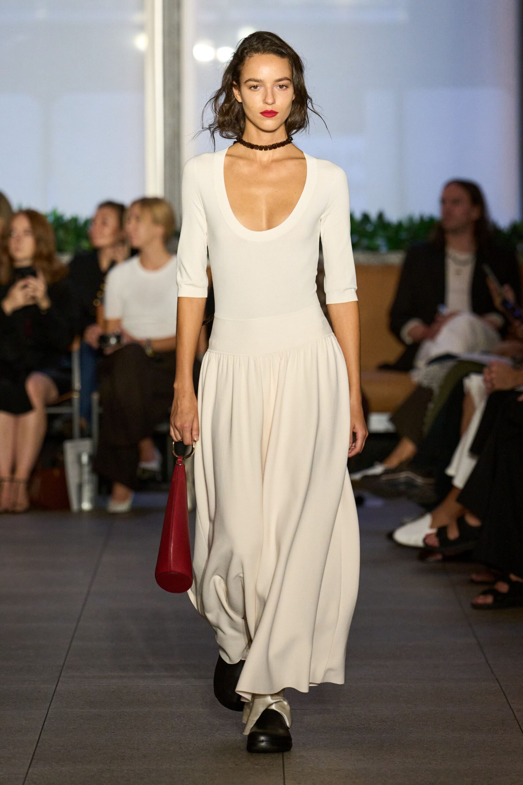 white fitted maxi dress
