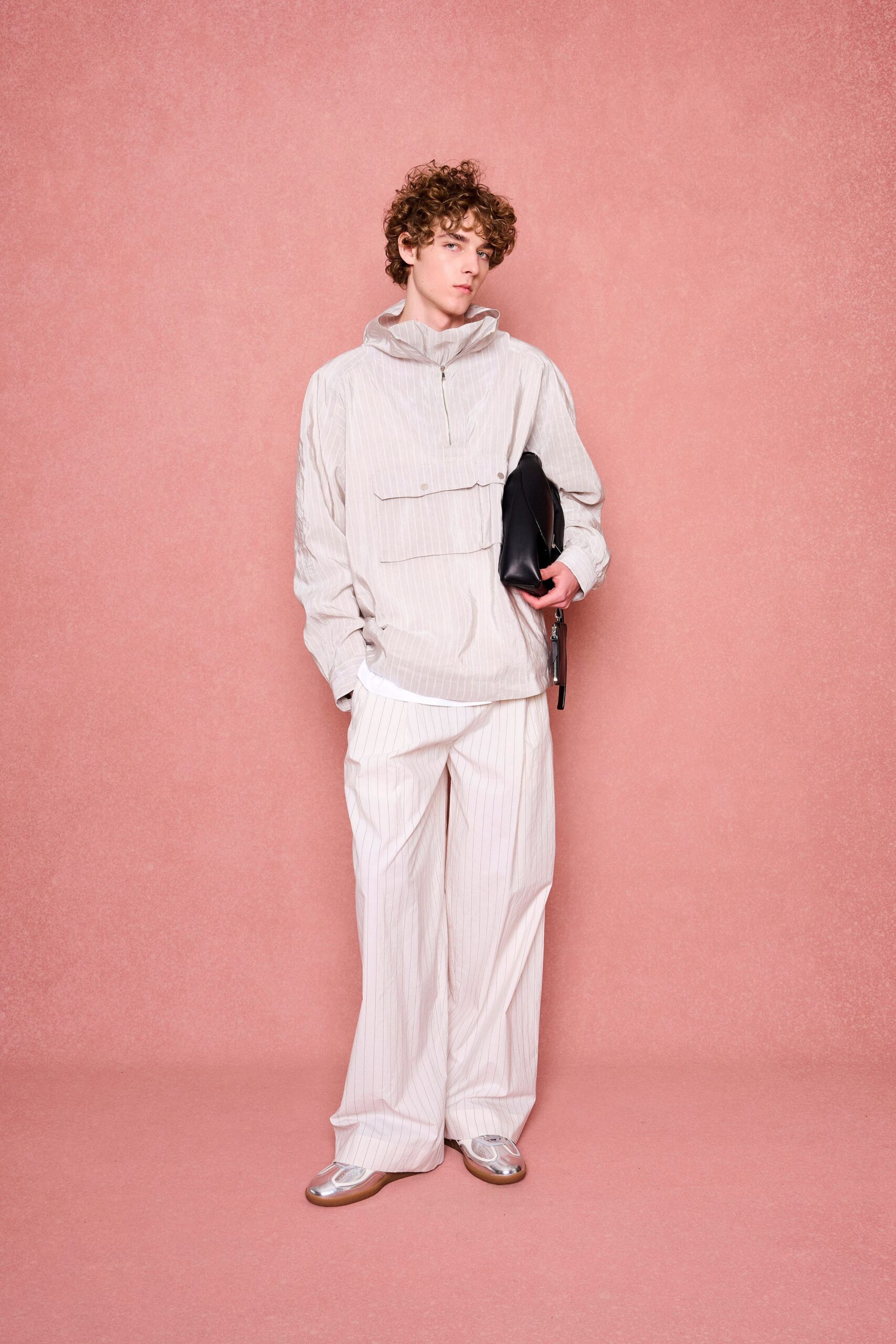 beige relaxed jacket and pants