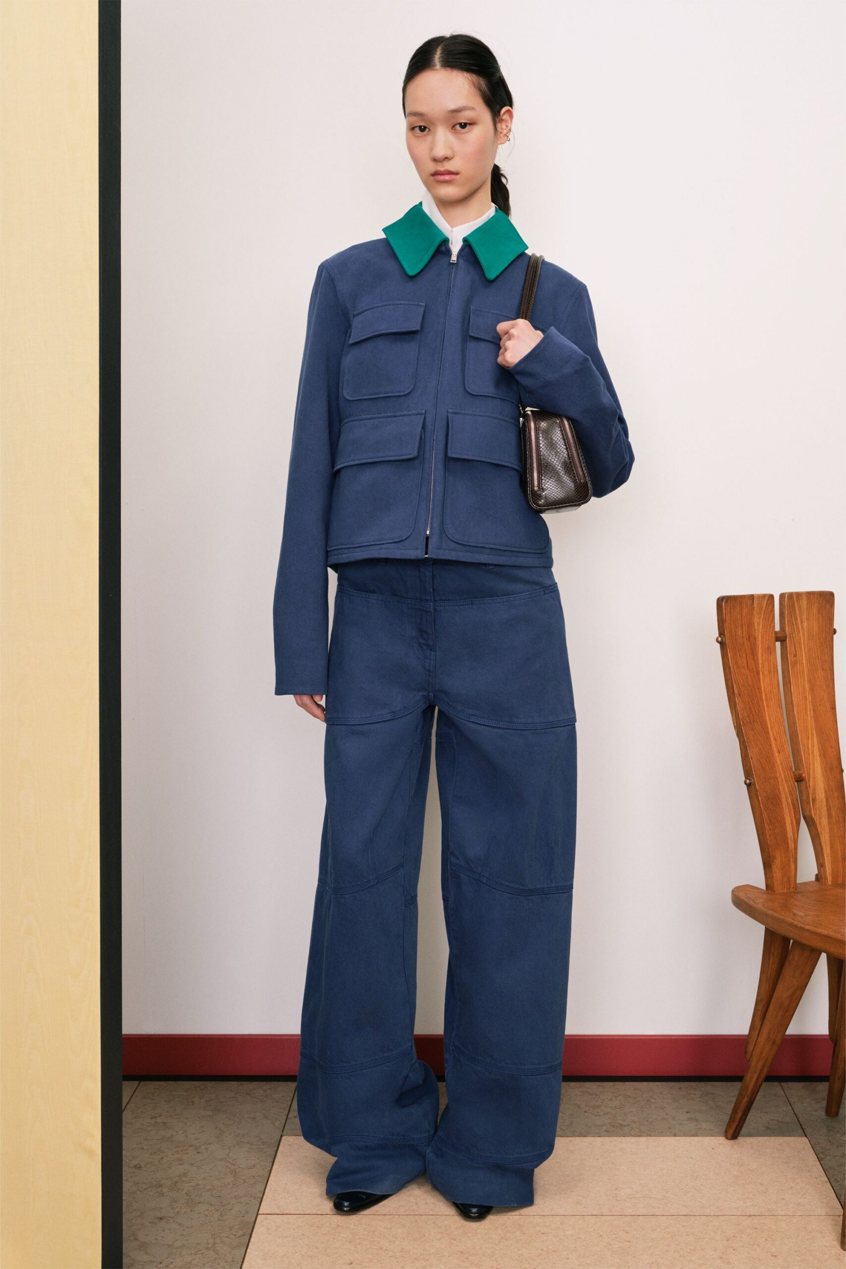 blue cotton jacket and pants