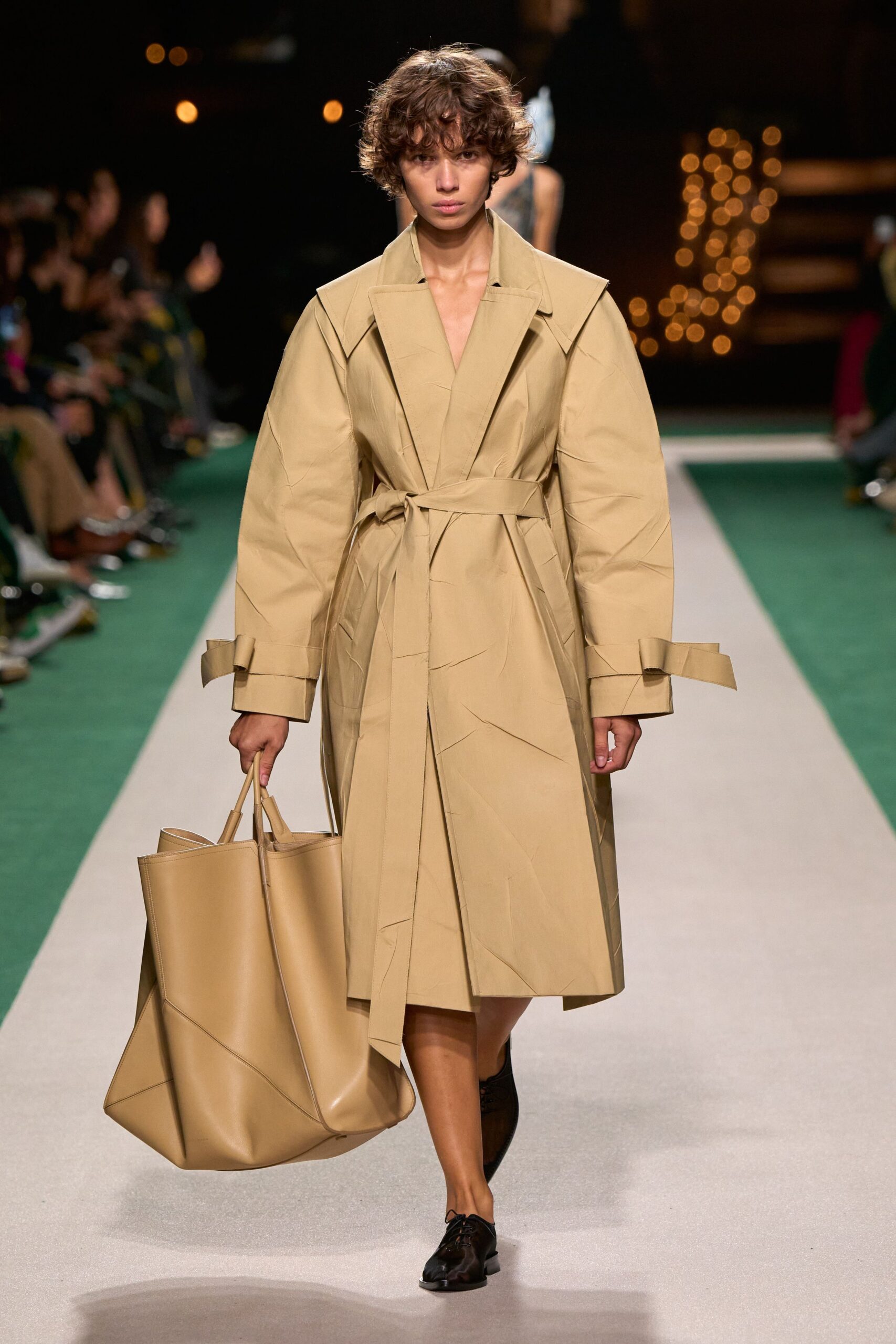 beige cotton structured bag