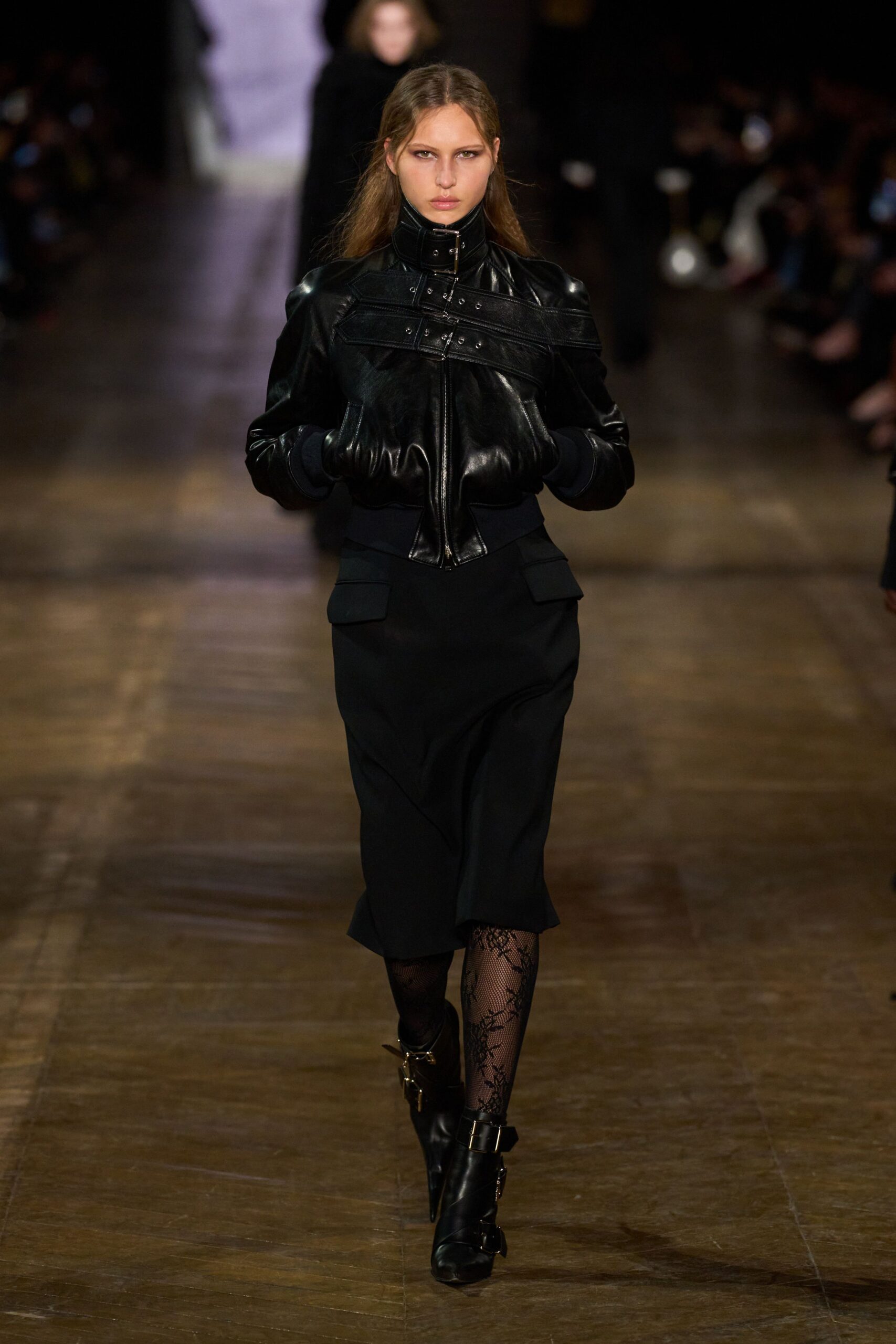 black leather boots
