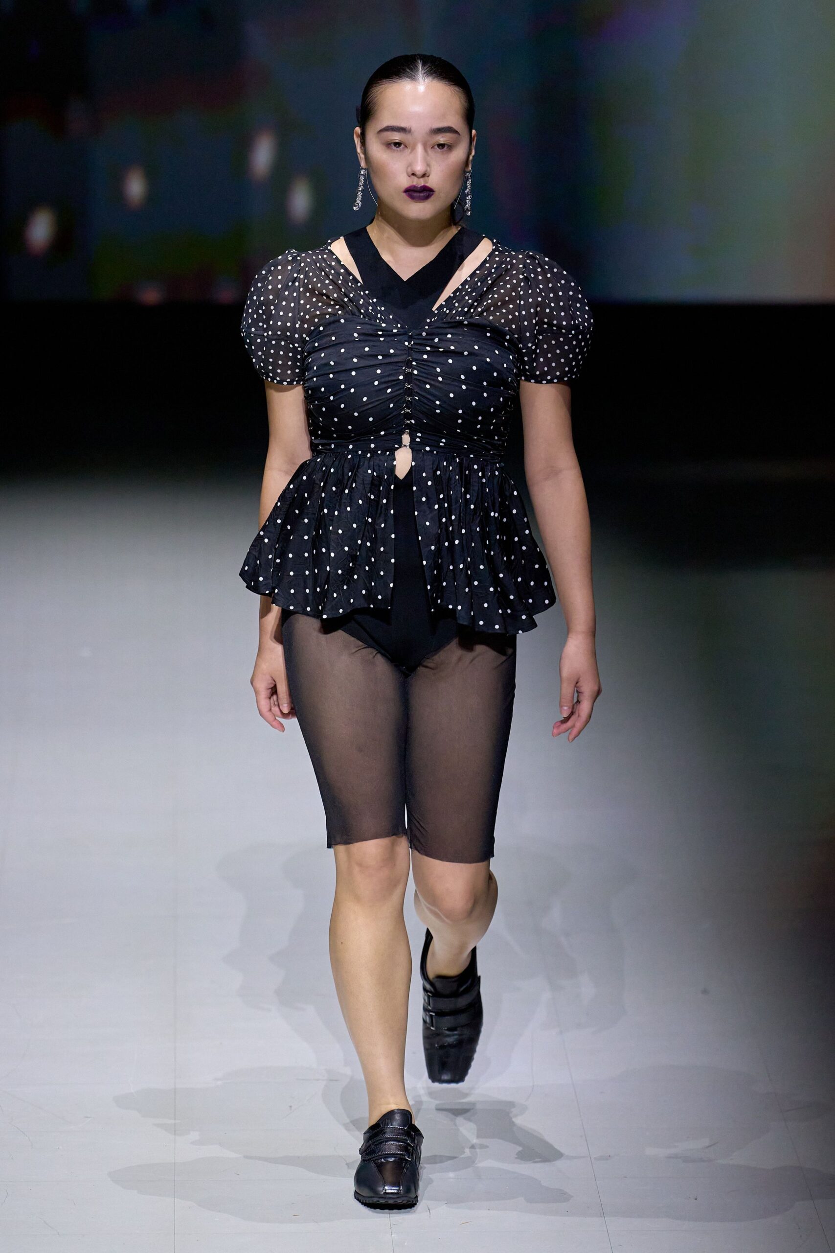 black fitted top with shorts