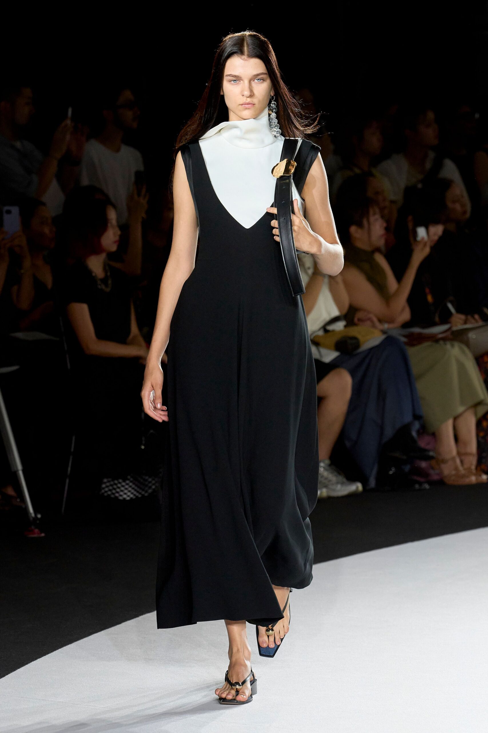 black relaxed sleeveless dress