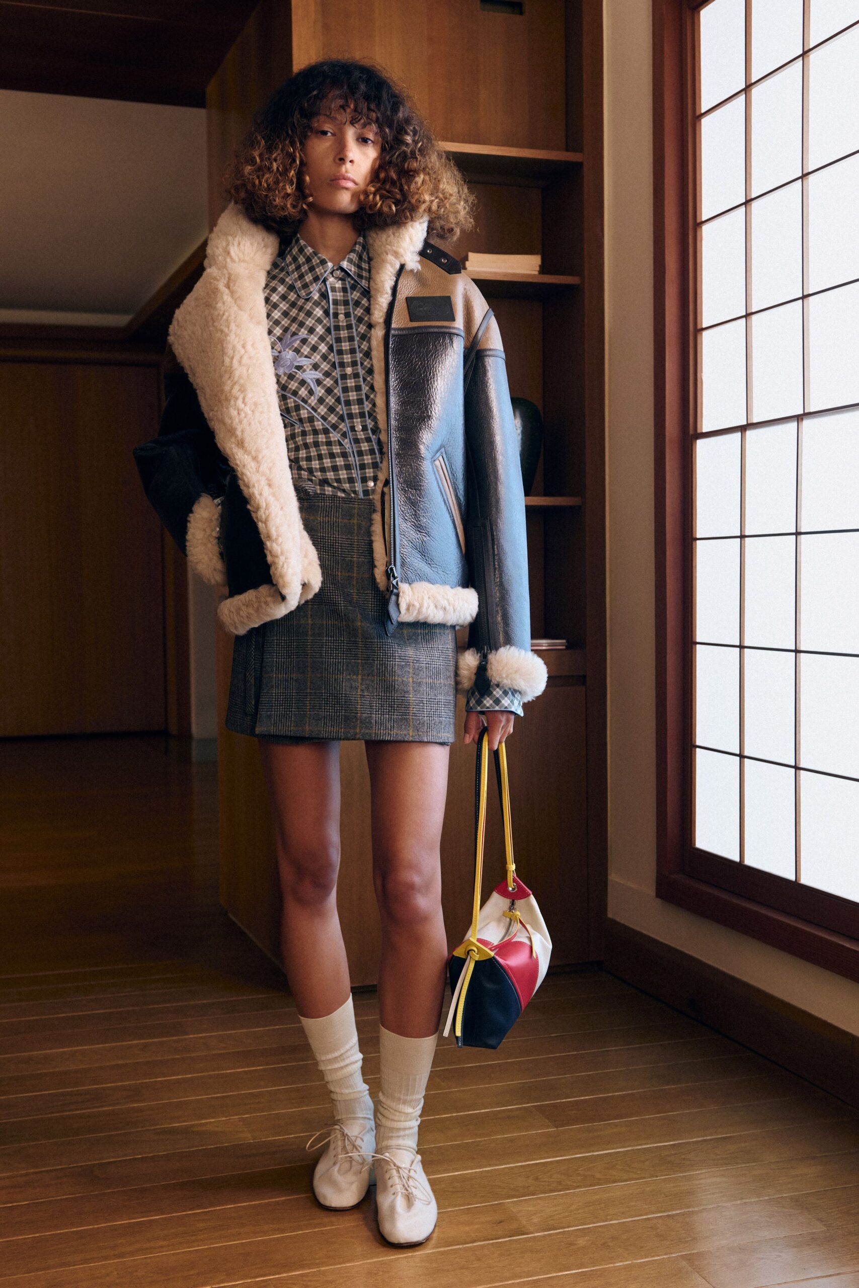 gray wool fitted pencil mini skirt