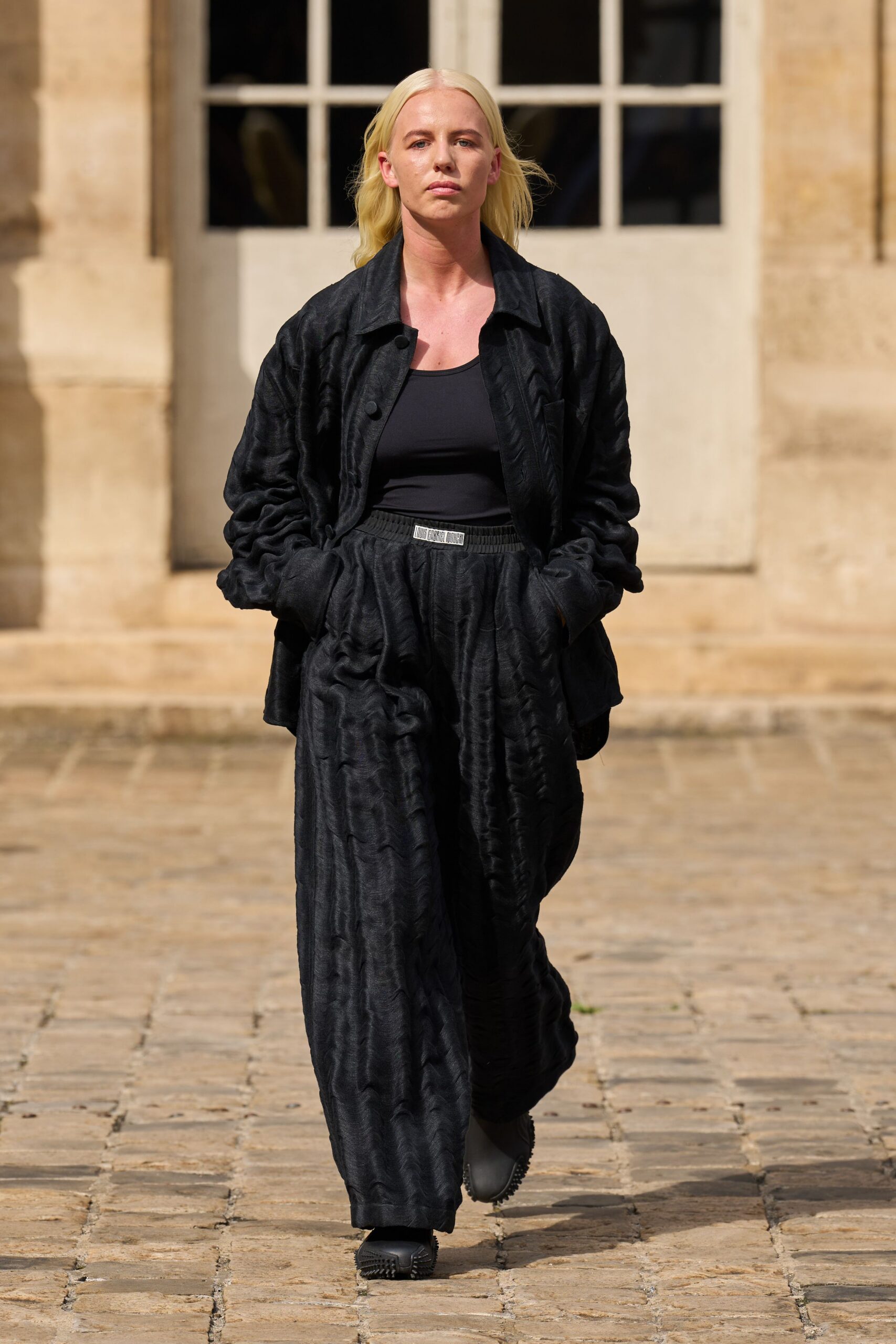 black velvet long-sleeve relaxed textured jacket