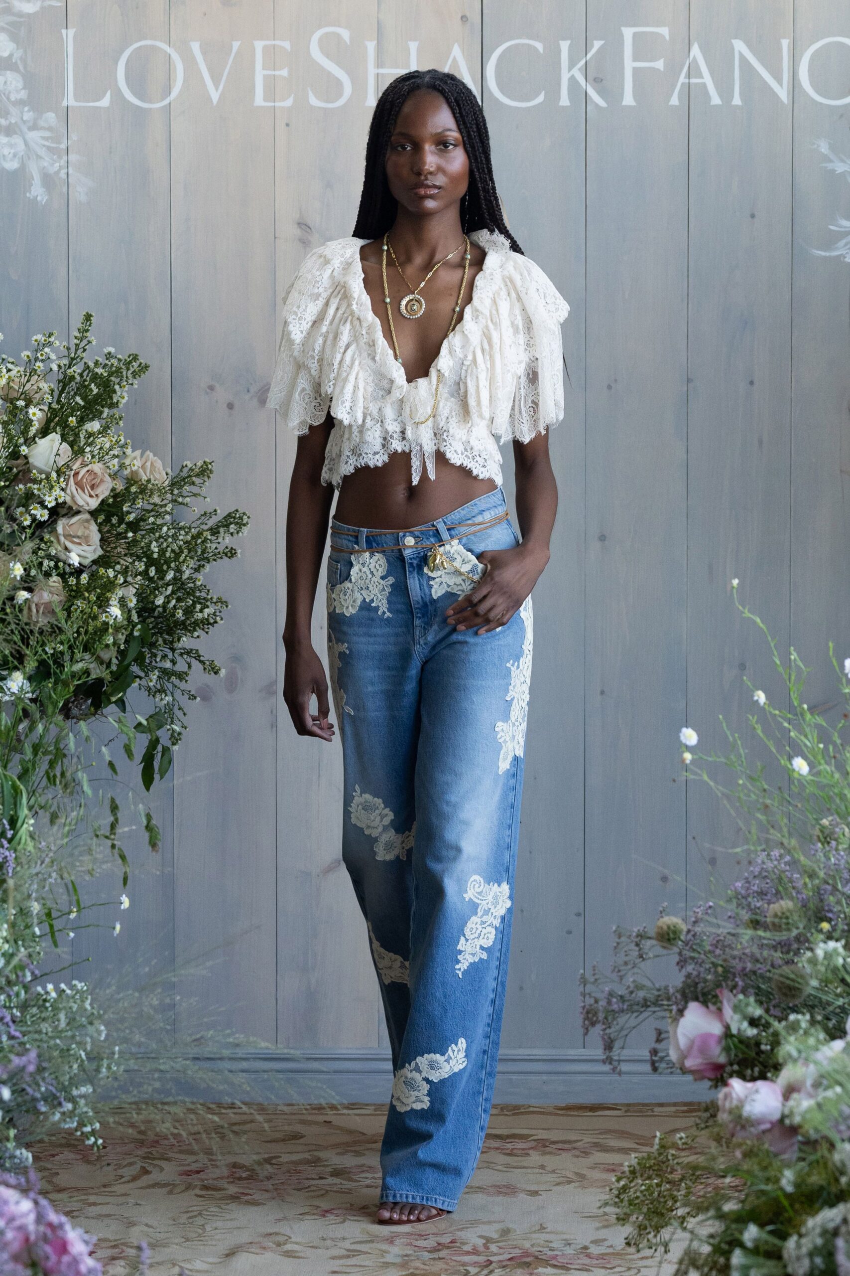 blue denim relaxed embroidered jeans