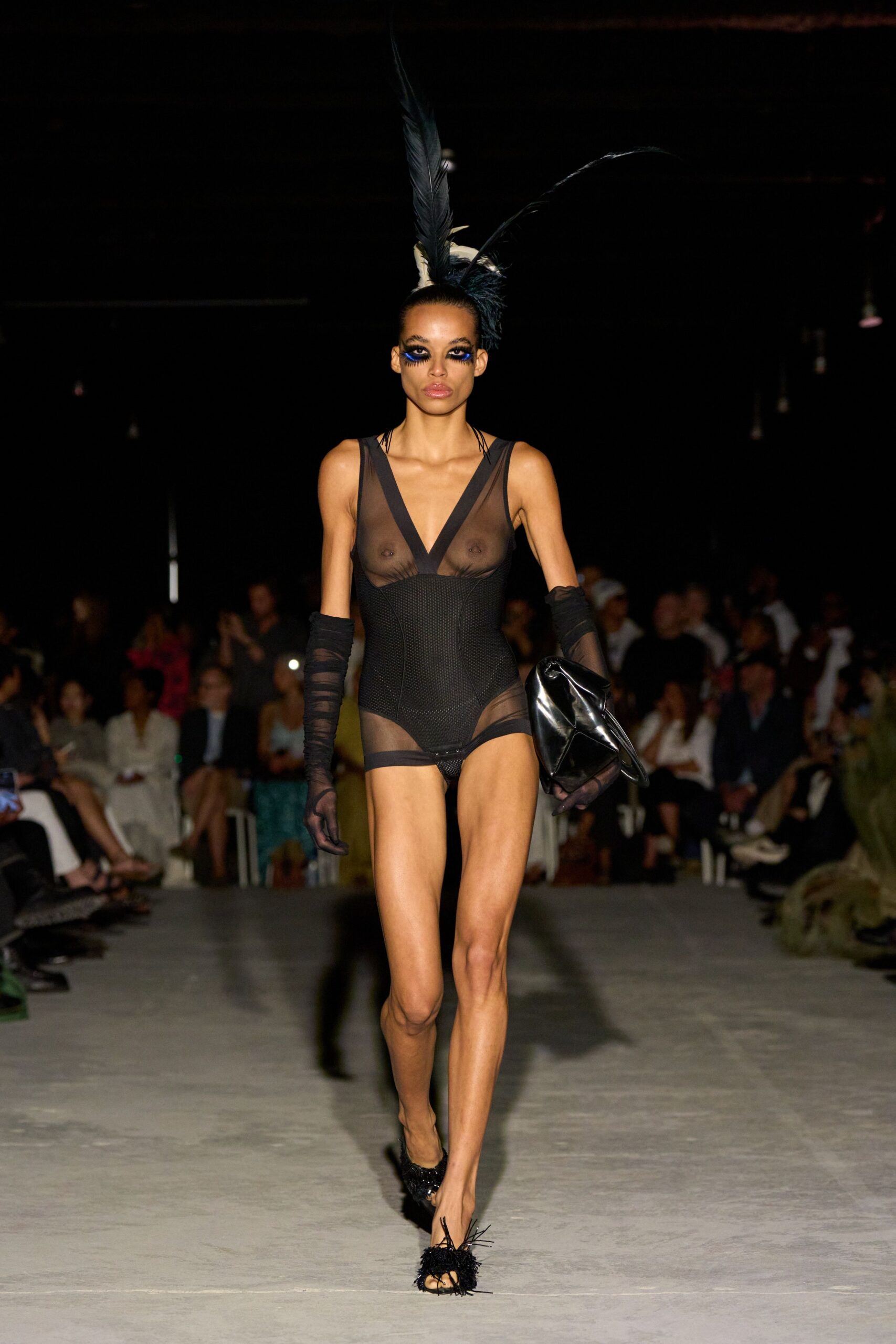 black feather hat