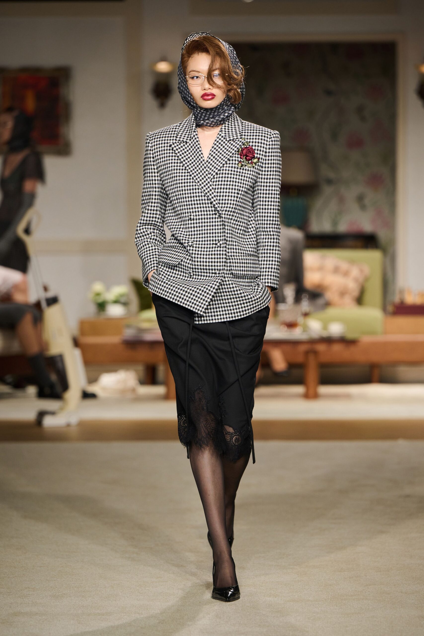 black silk scarf