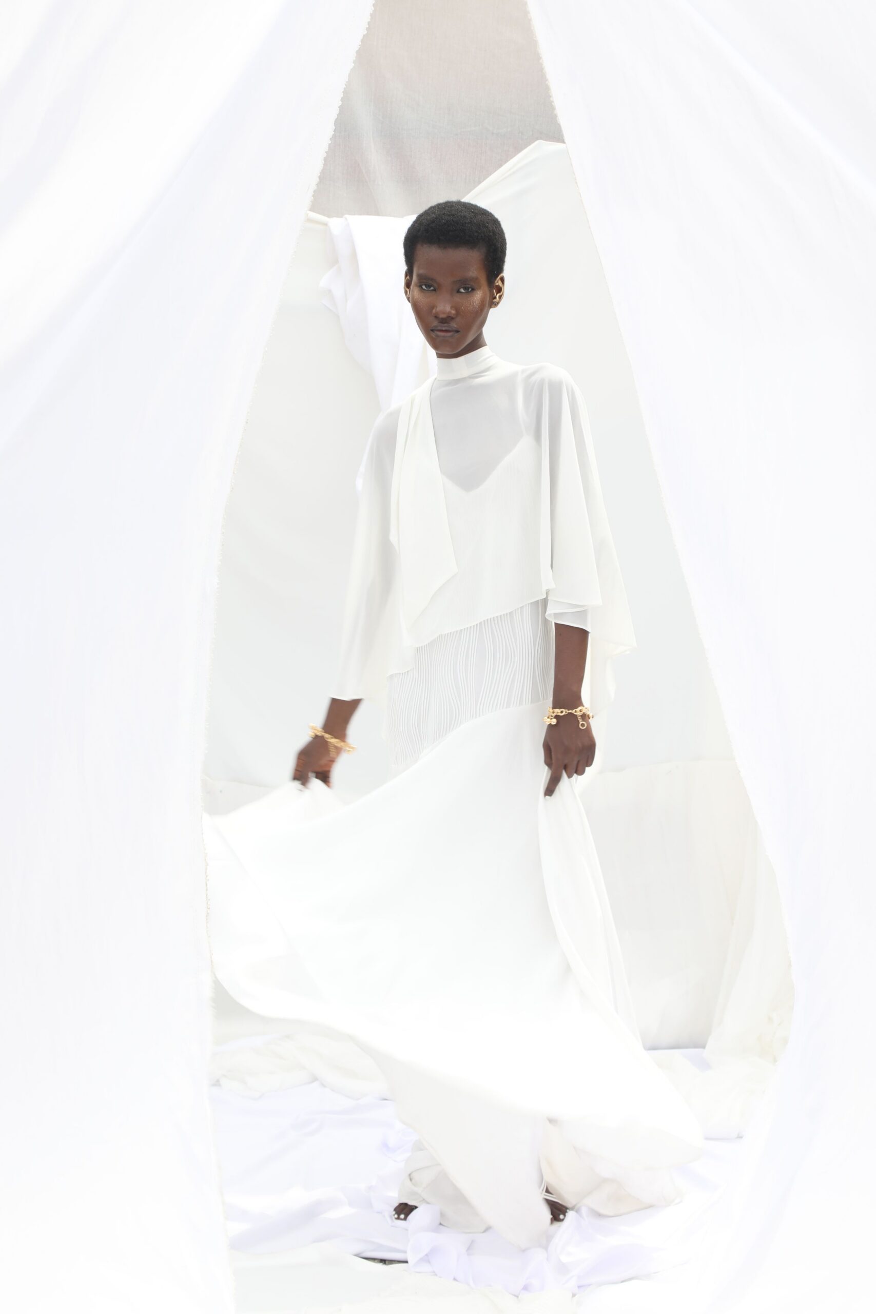 white flowing maxi dress