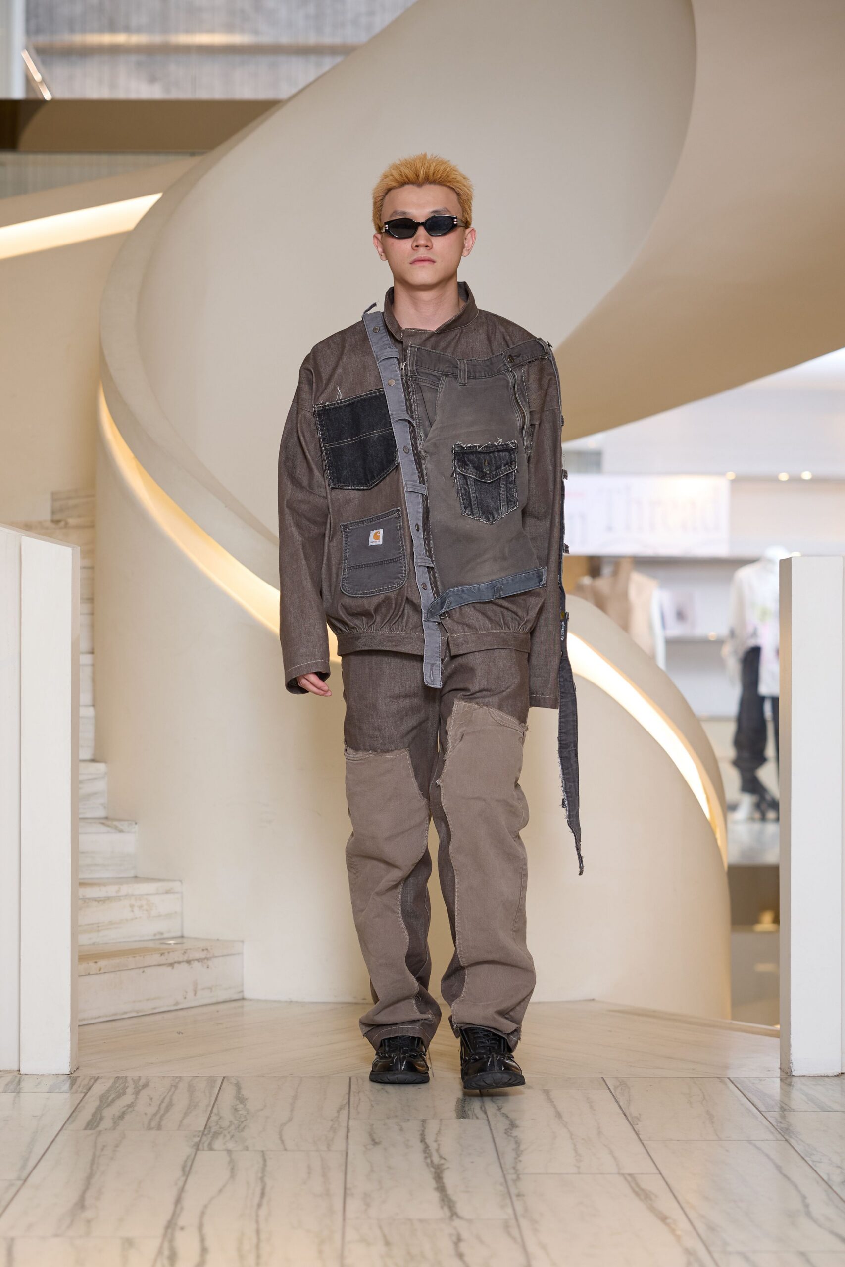 brown relaxed jacket and pants