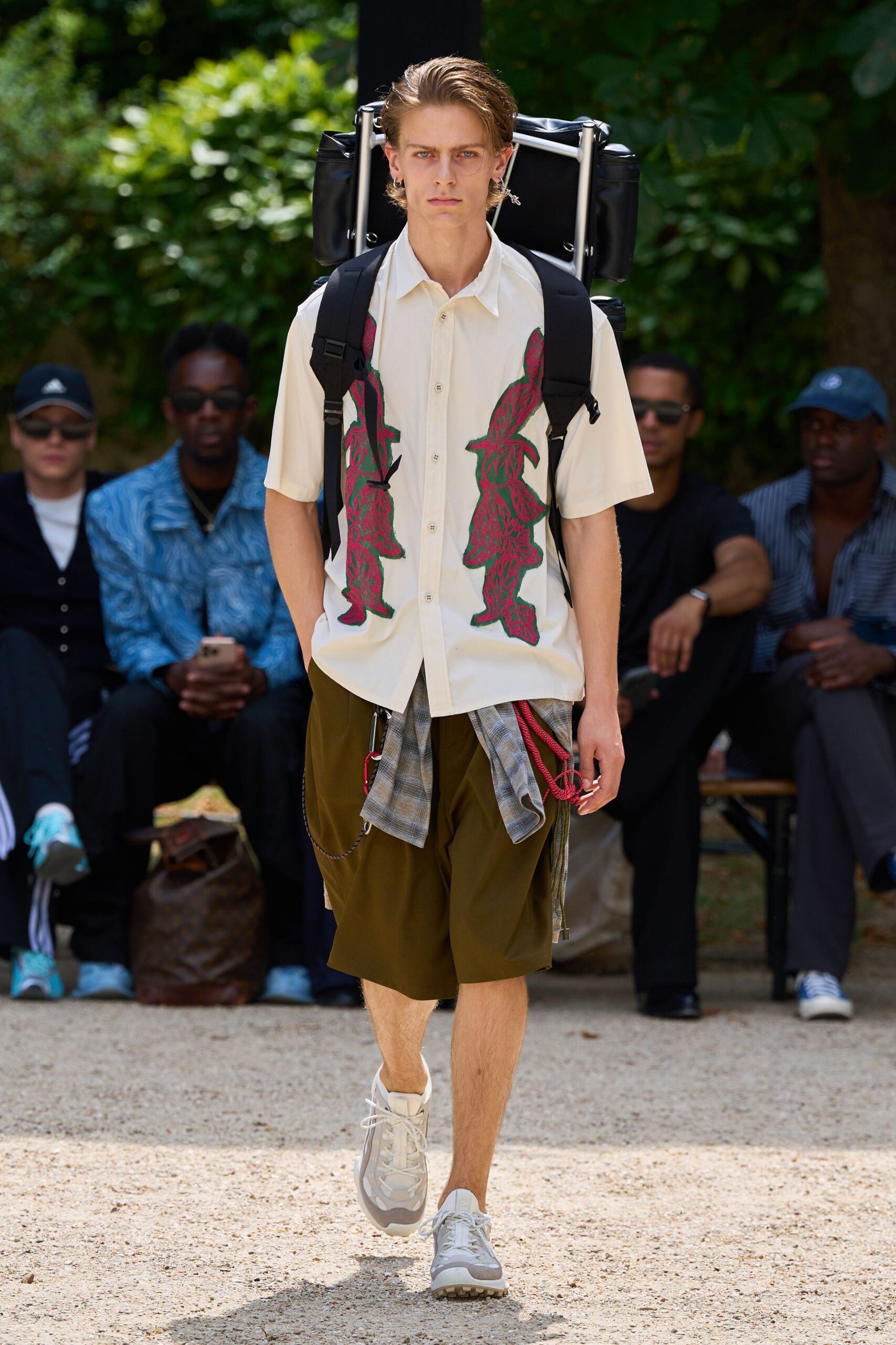 relaxed fit printed shirt and shorts