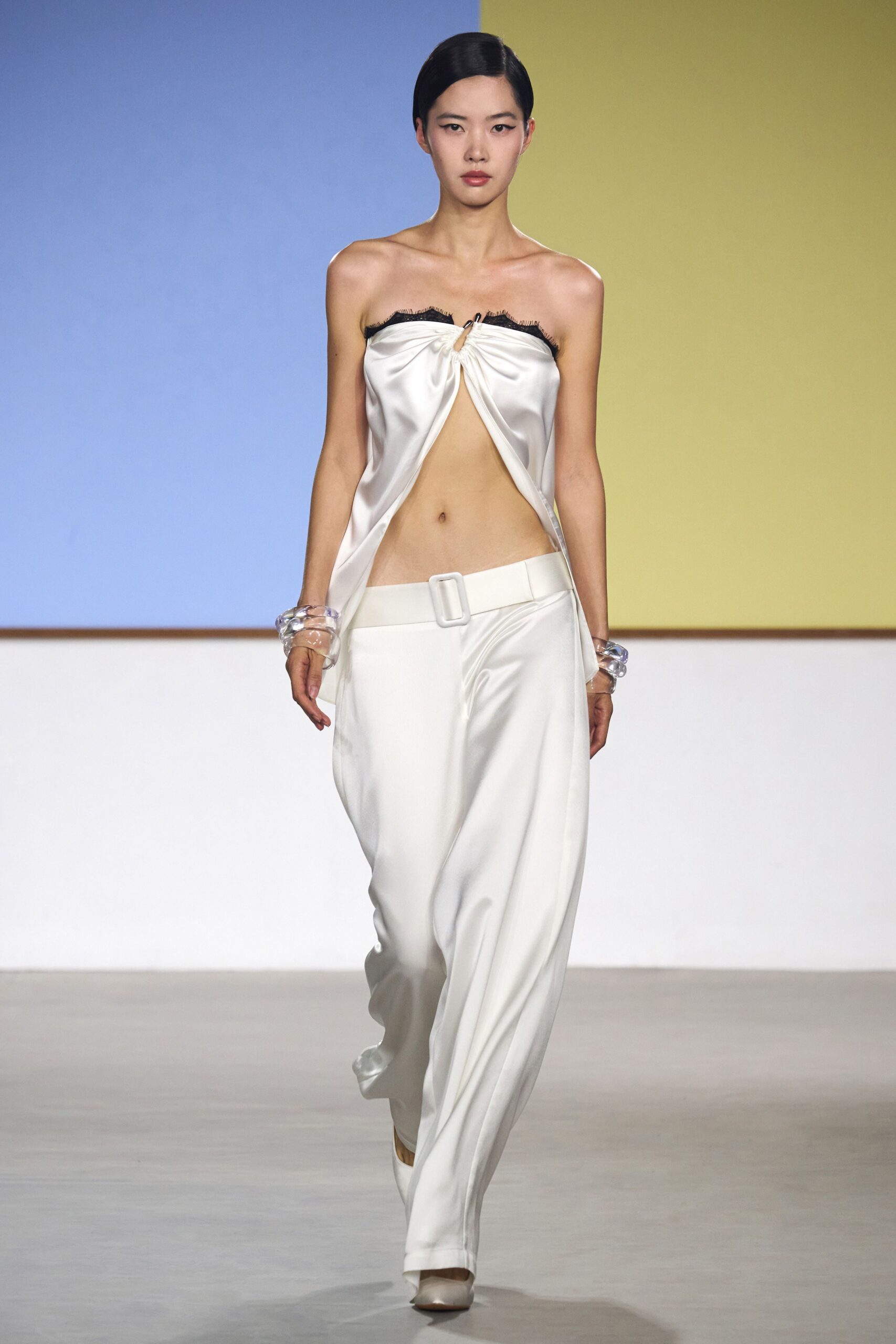 white silk relaxed high-waisted wide-leg pants