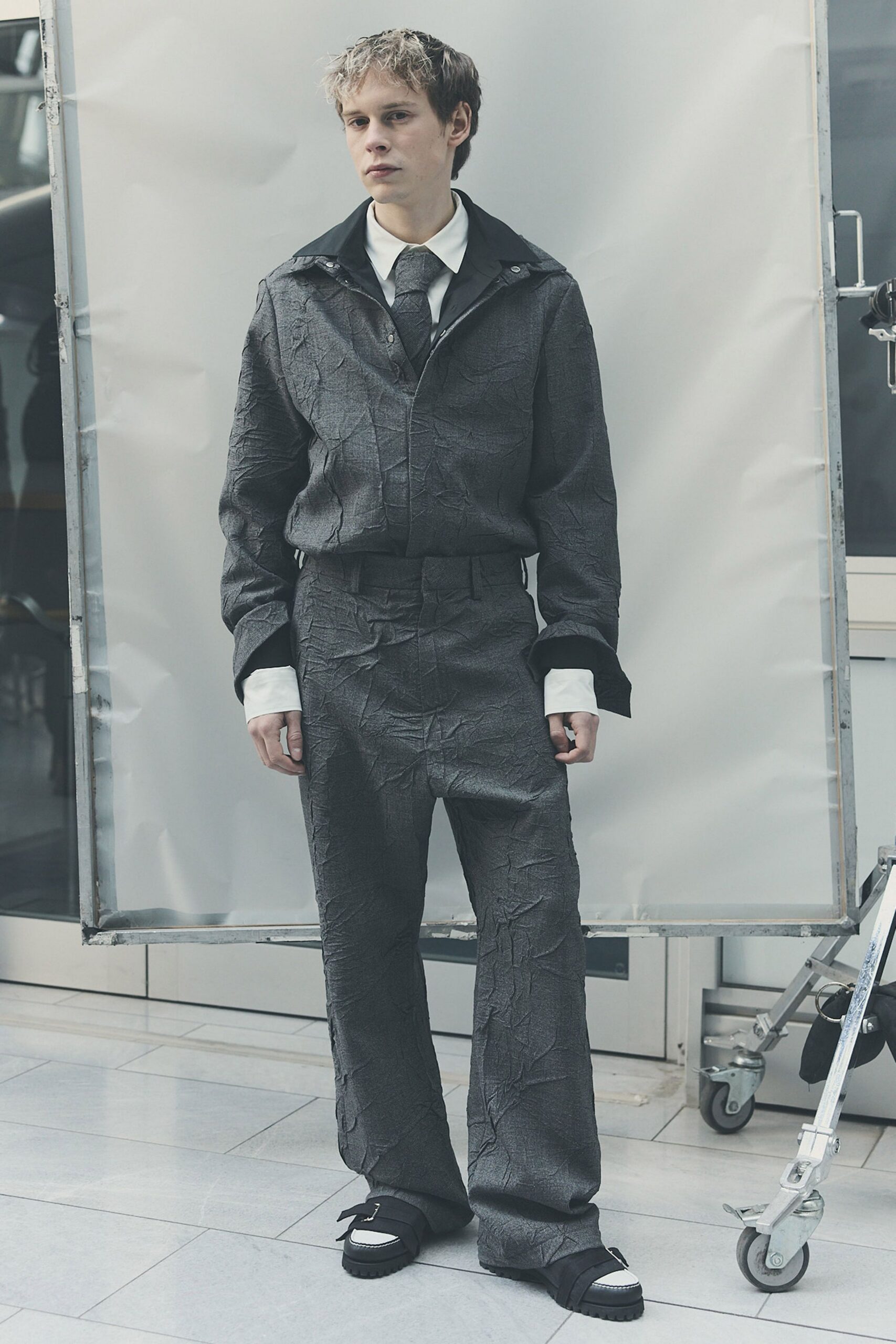 black relaxed jacket and pants