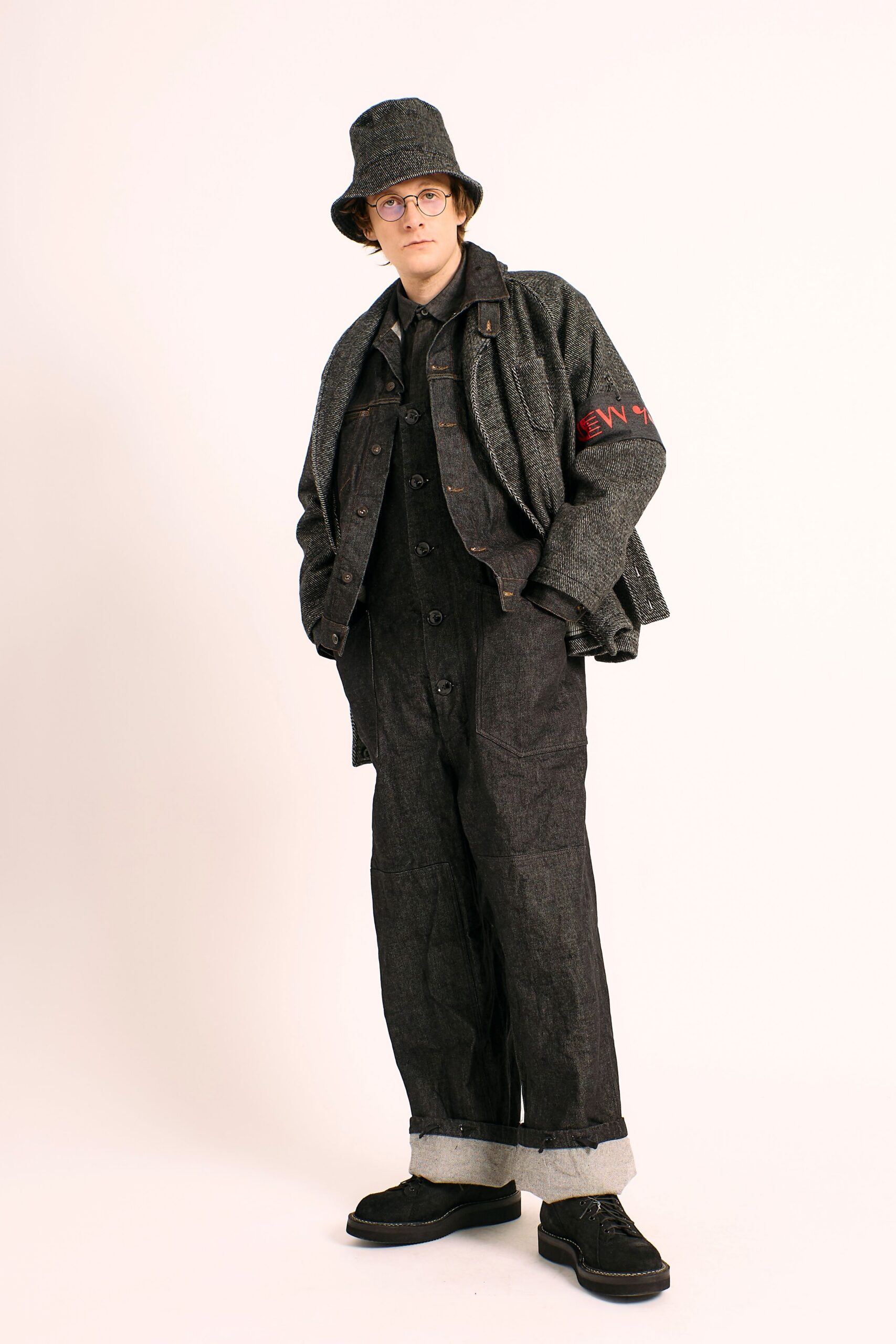 relaxed black cotton jacket