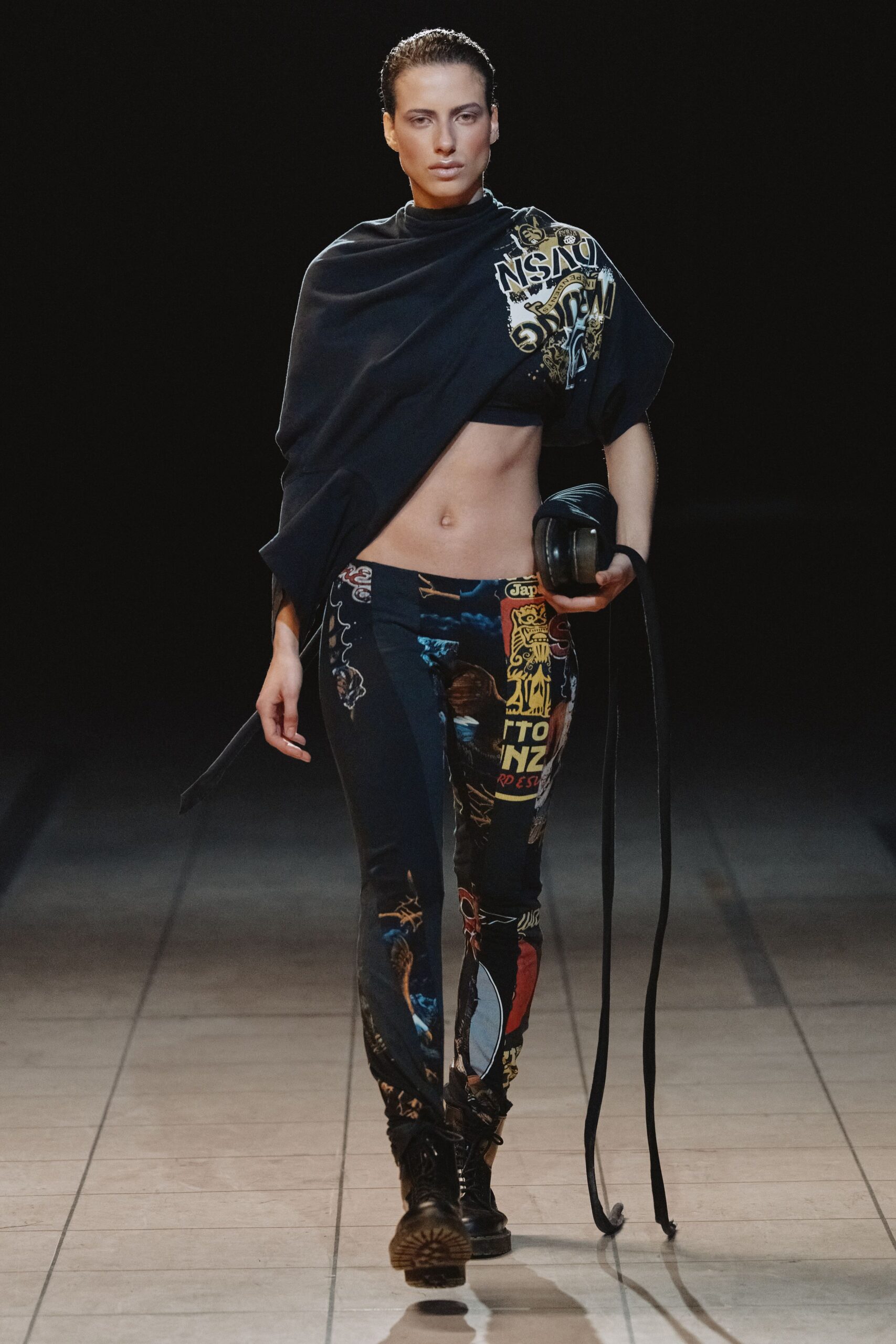 multi cotton fitted printed pants