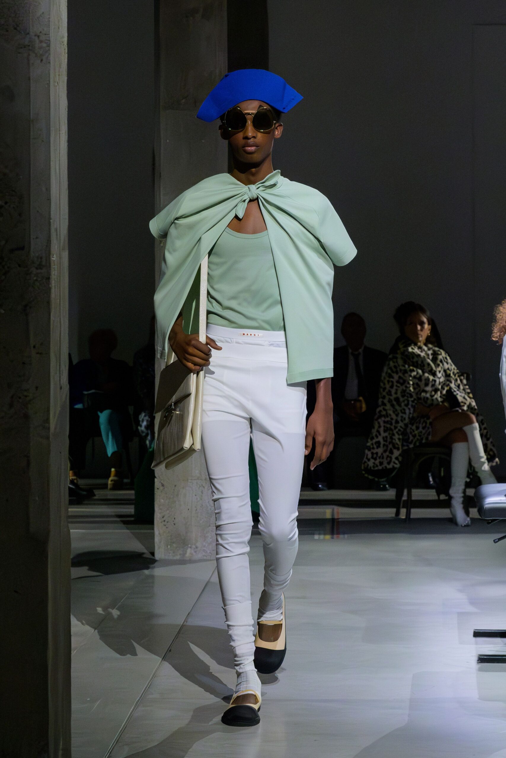 green cotton relaxed cape
