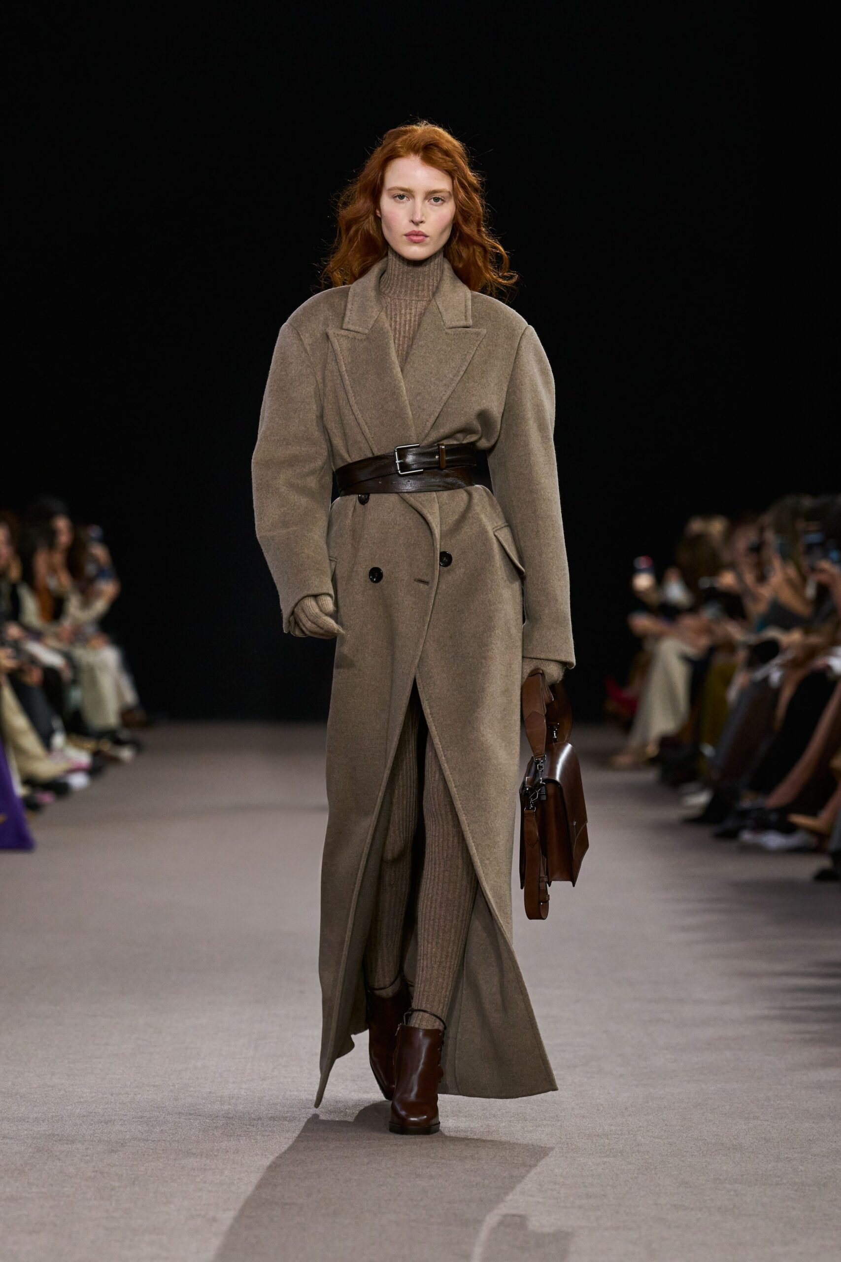 brown knit fitted pants