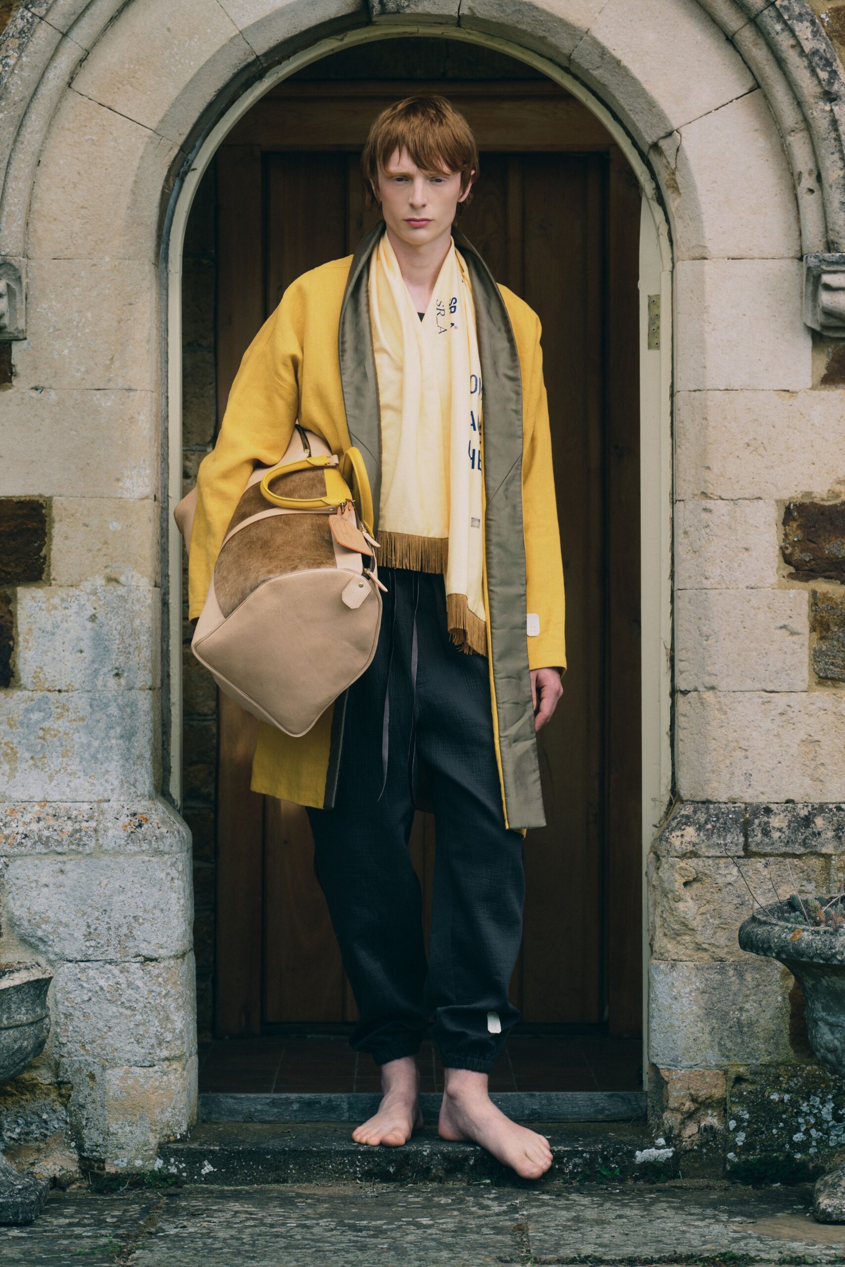 beige suede bag