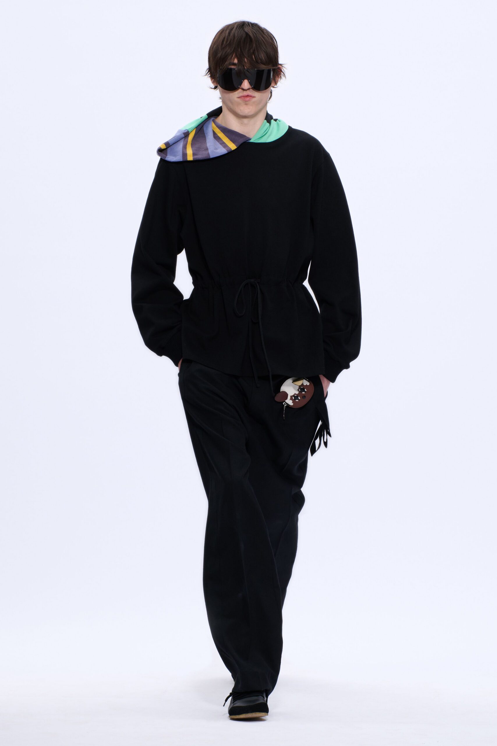 black relaxed hoodie and pants