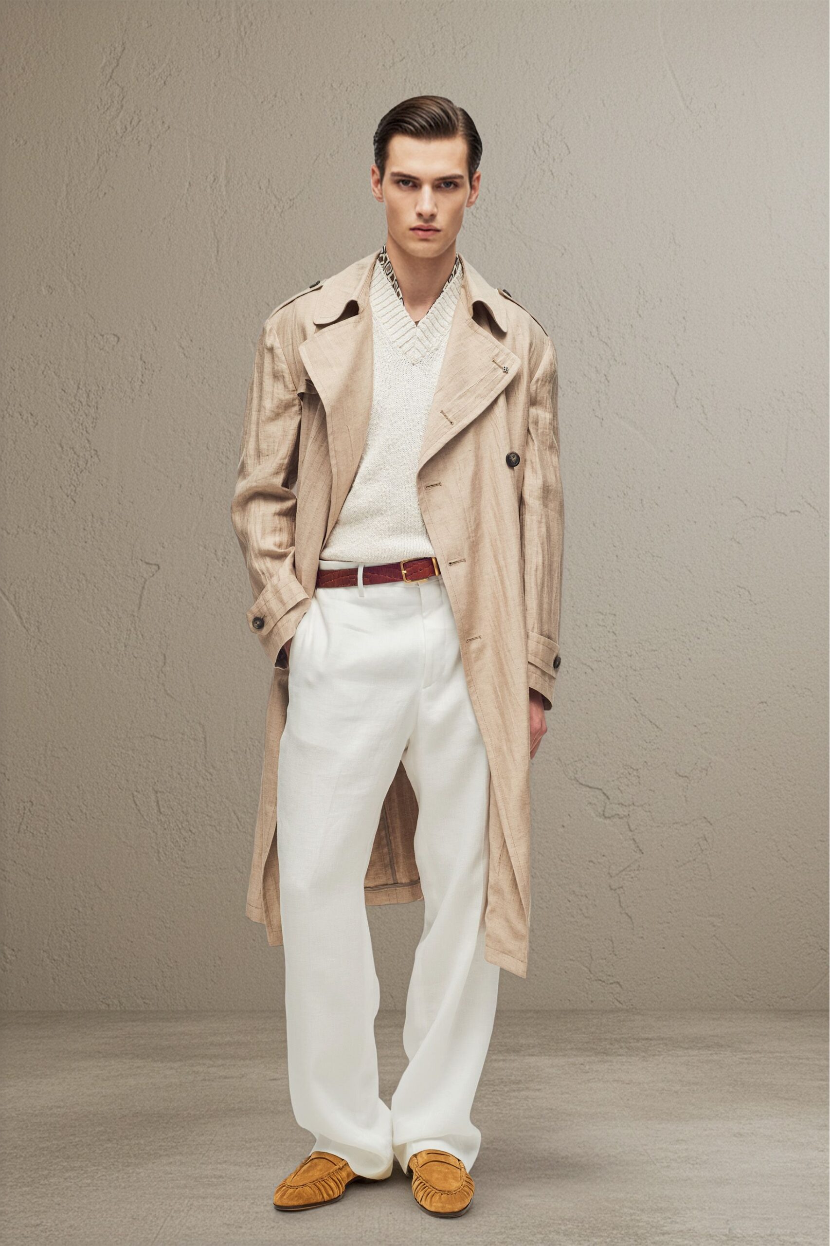 white wool v-neck fitted sweater