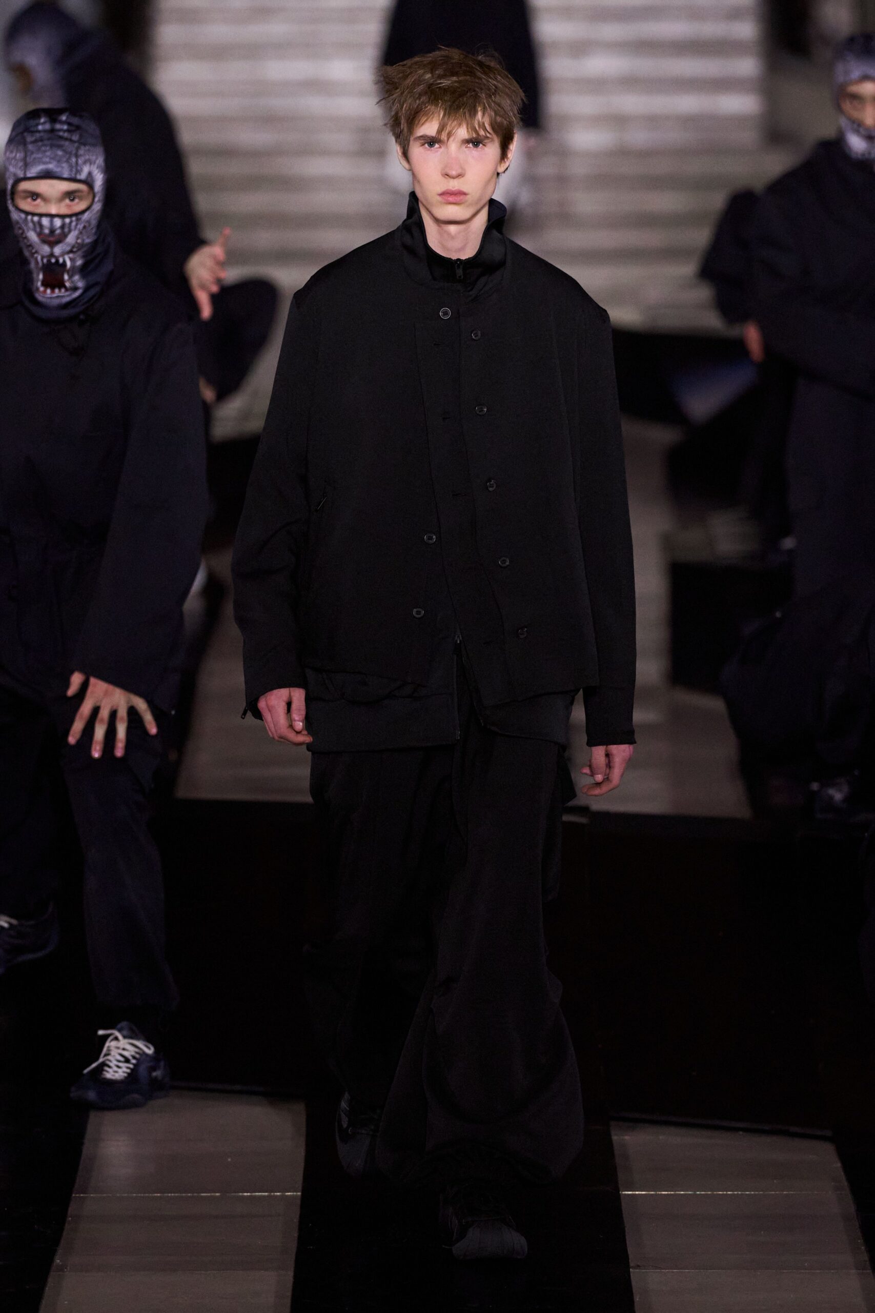 black relaxed jacket and pants