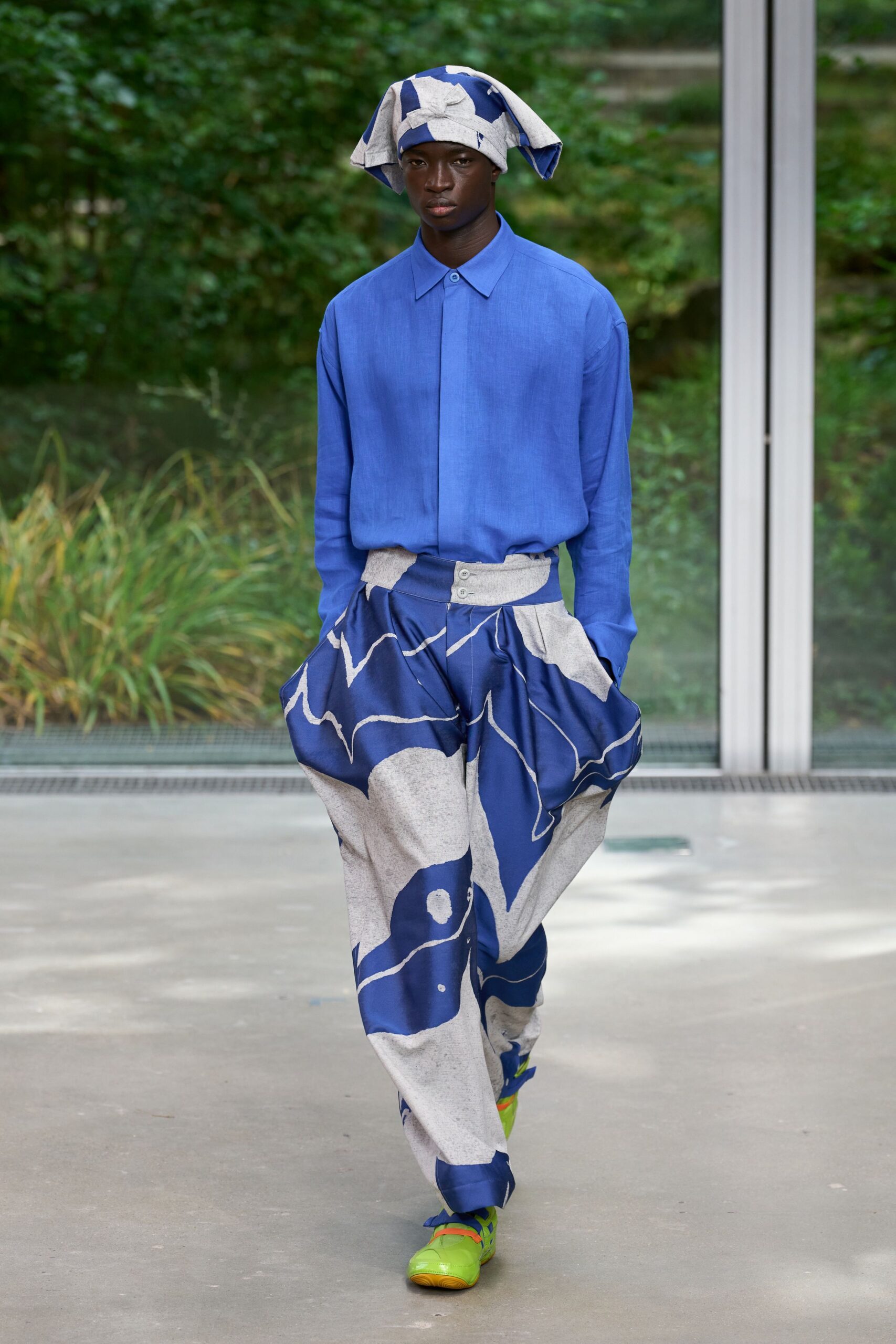 blue cotton shirt and pants