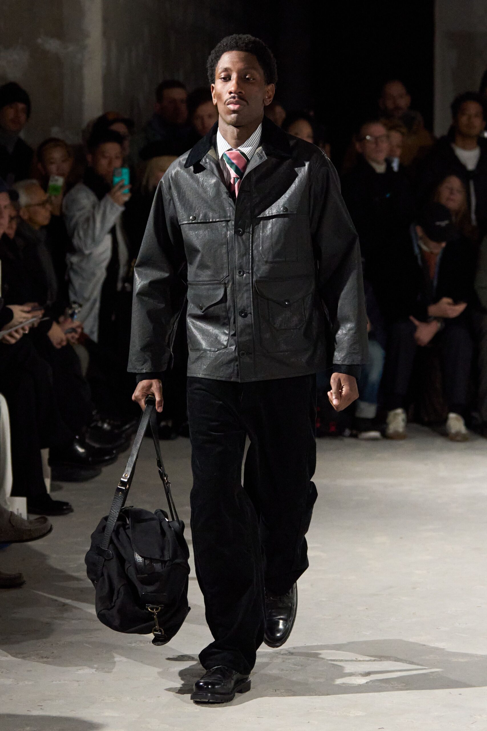 black leather jacket with pants