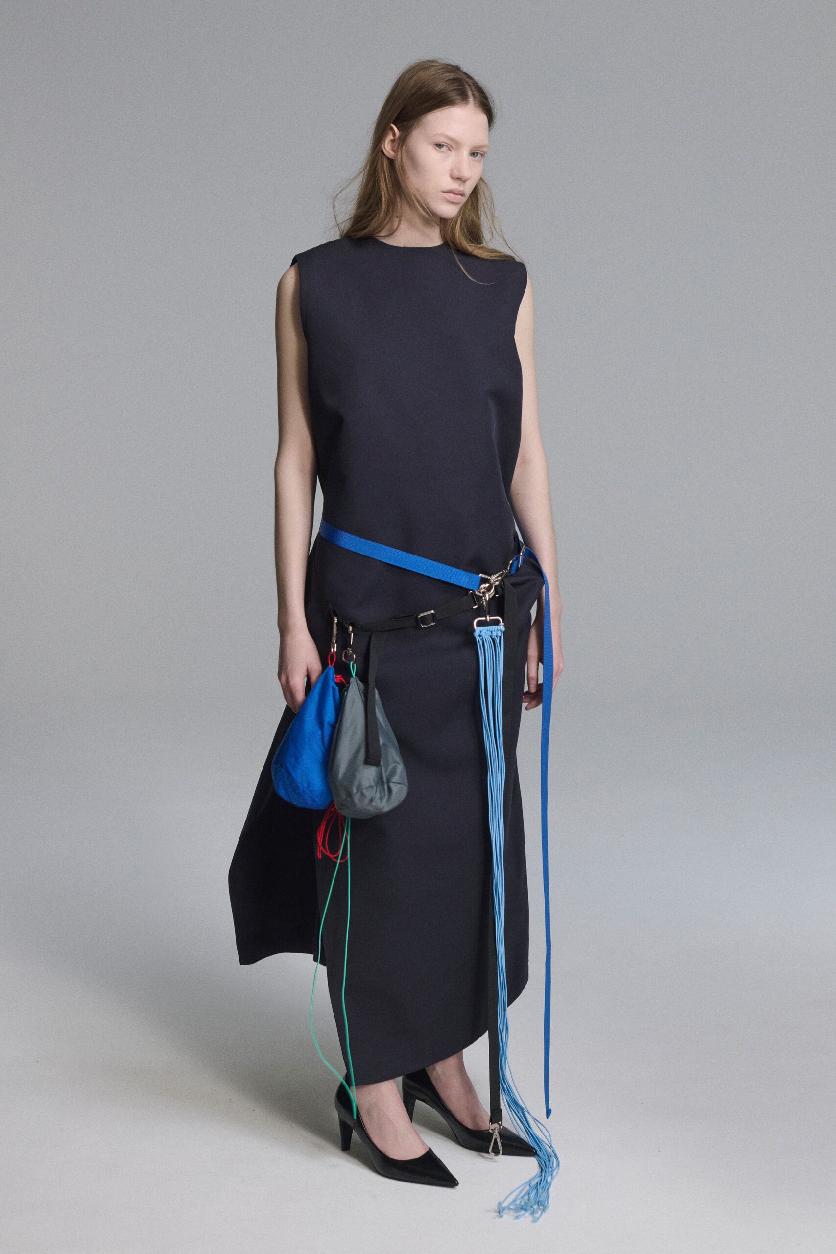 black relaxed sleeveless dress