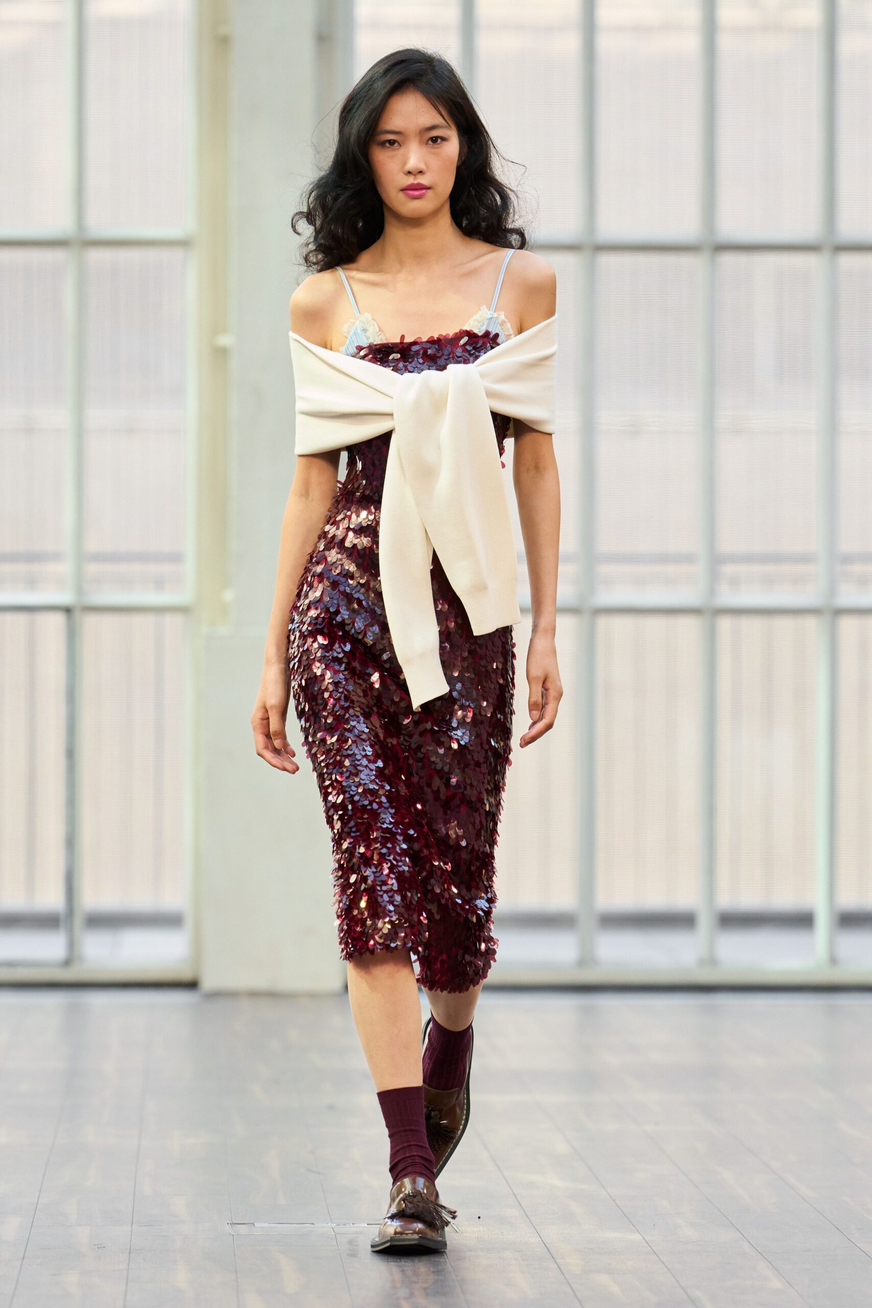 white cotton long-sleeve relaxed layered cardigan