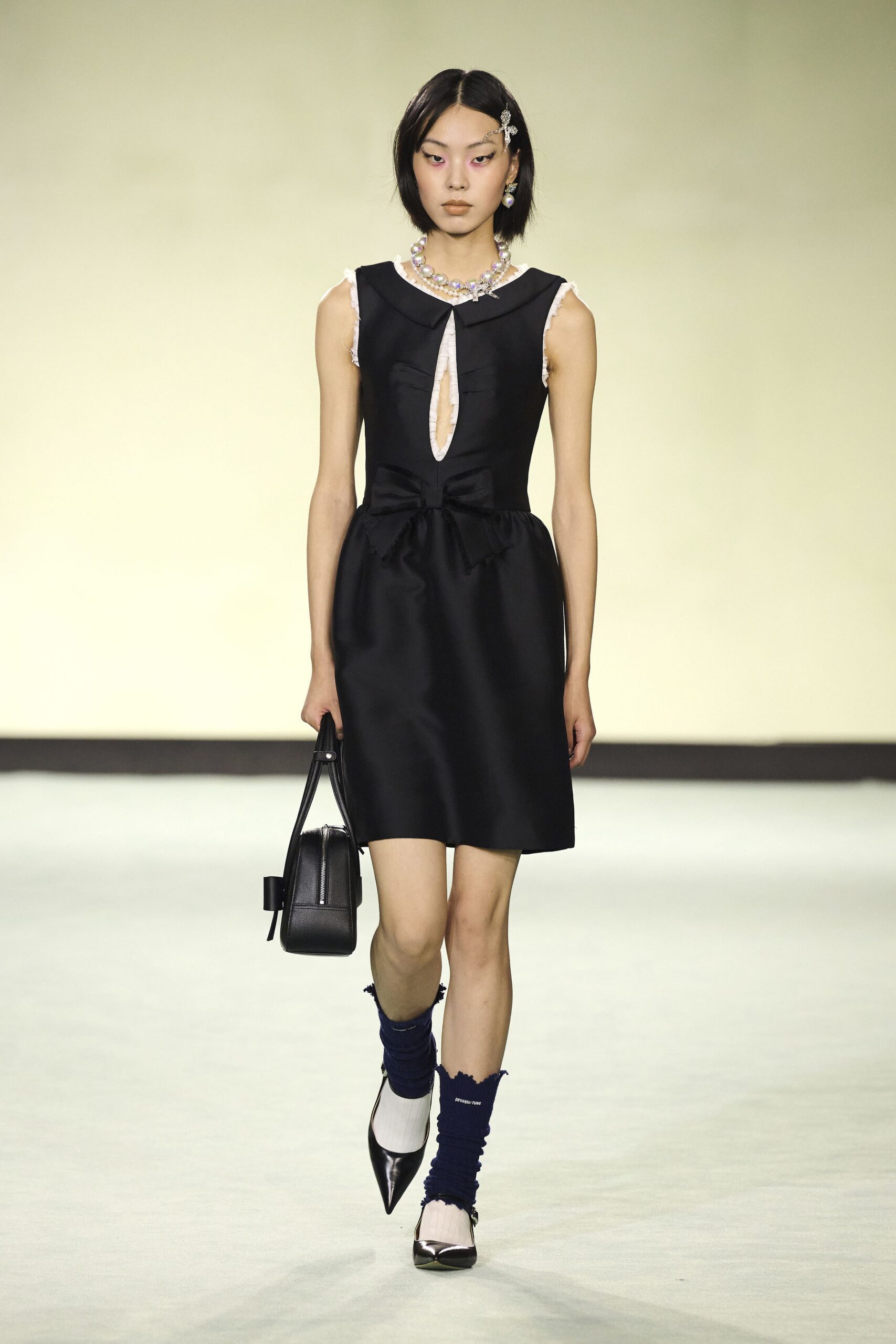 black silk fitted mini dress