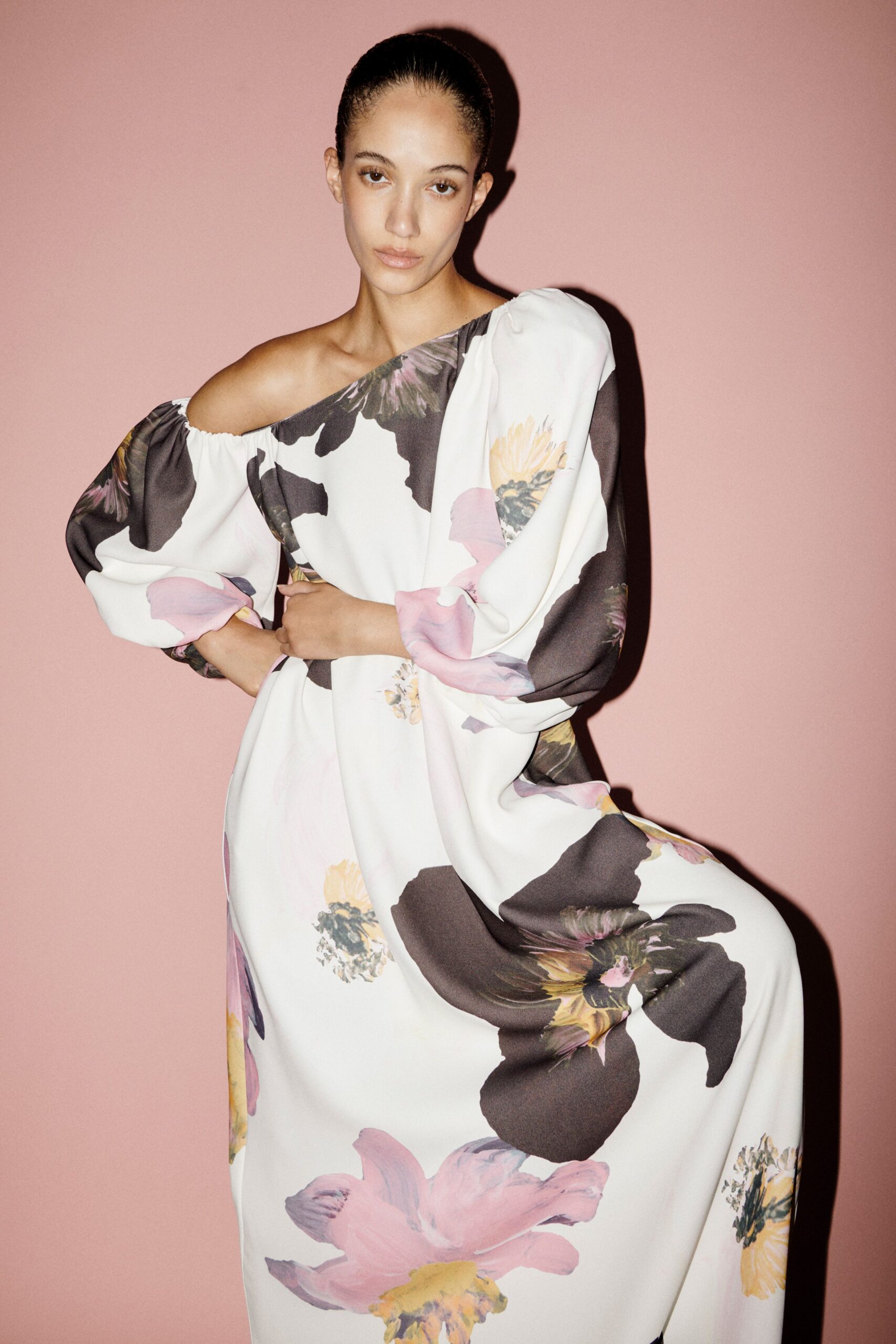 floral off-shoulder maxi dress