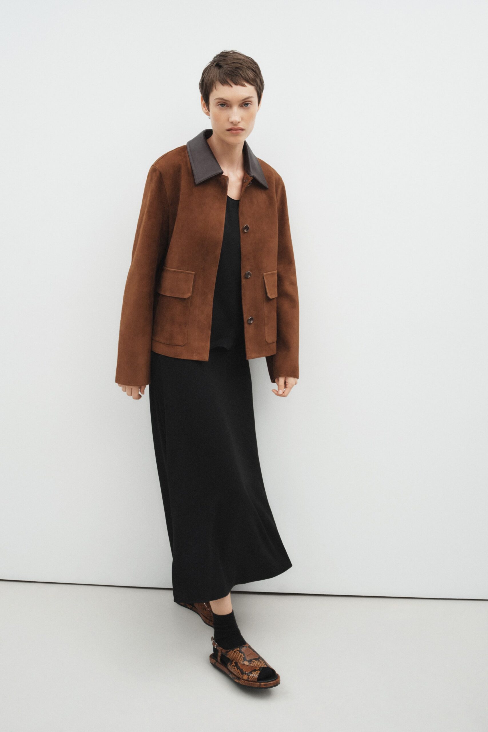 brown leather sandals