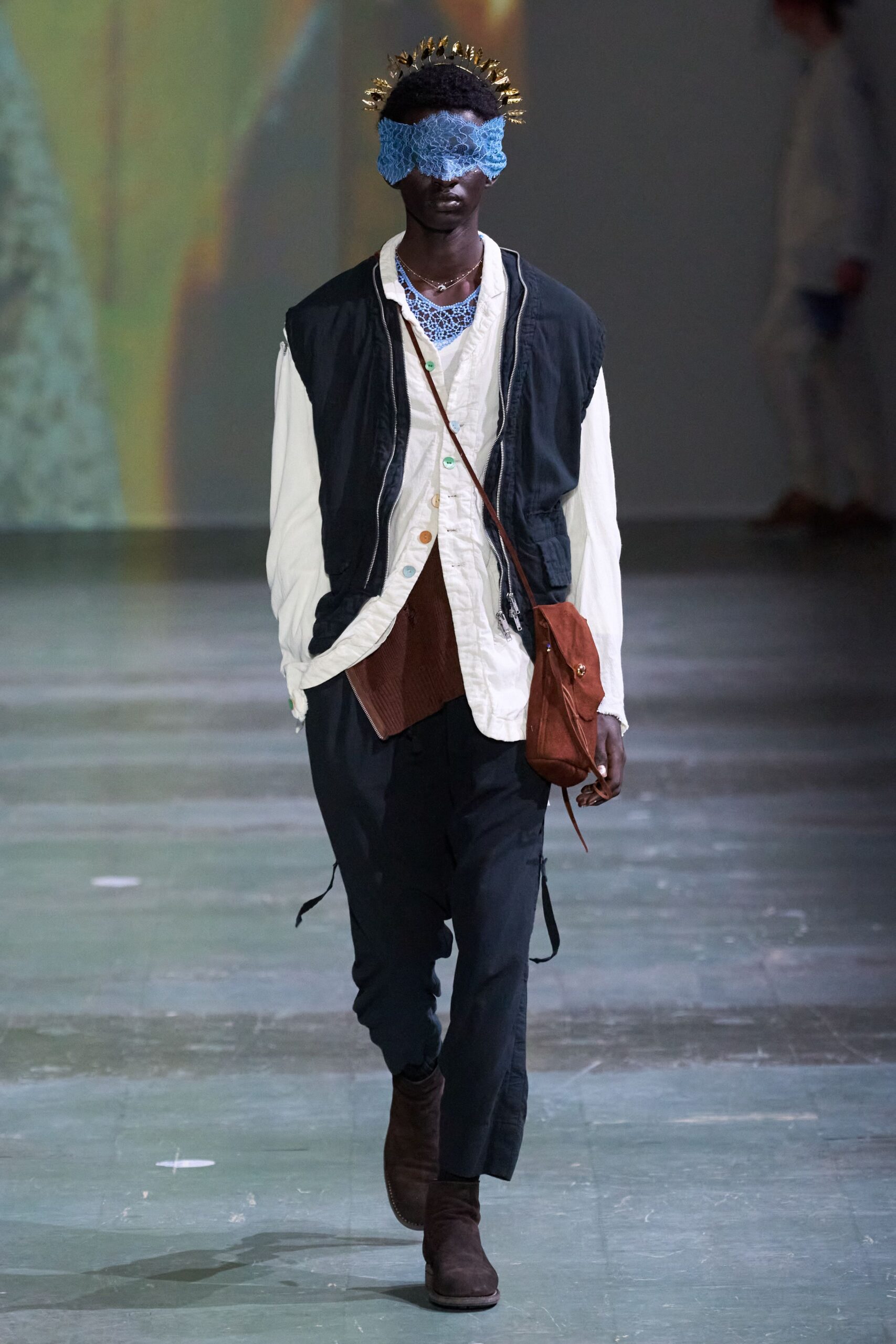 black relaxed jacket with white shirt