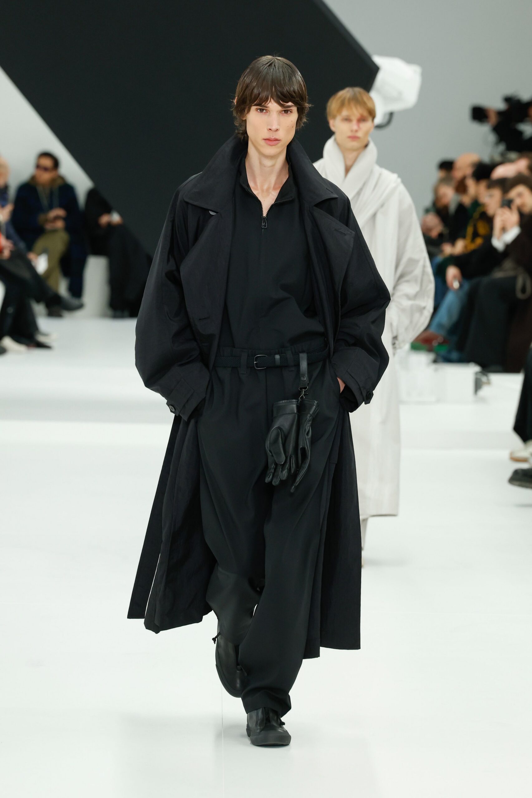 black coat and pants outfit