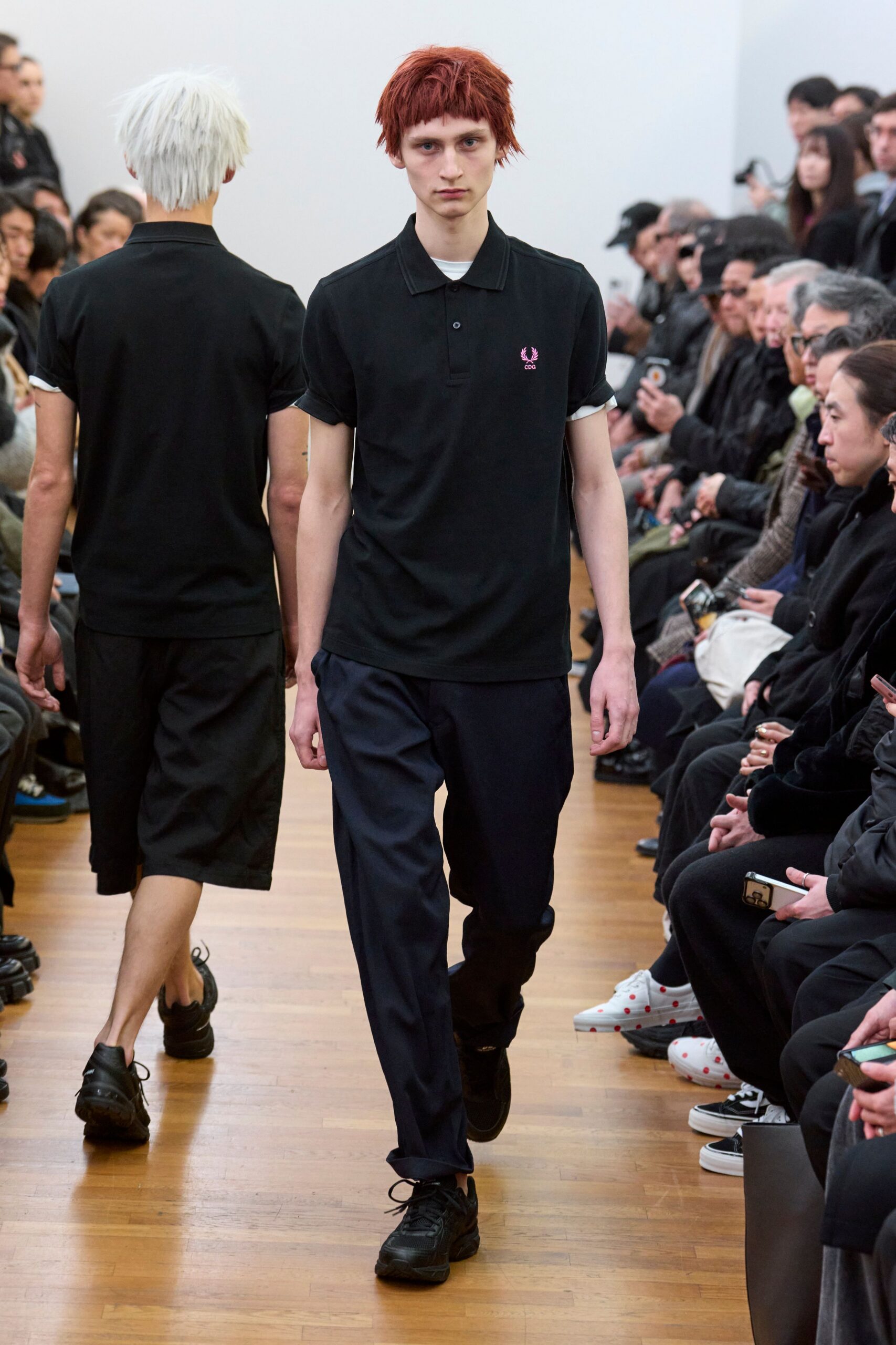 black shirt and pants outfit