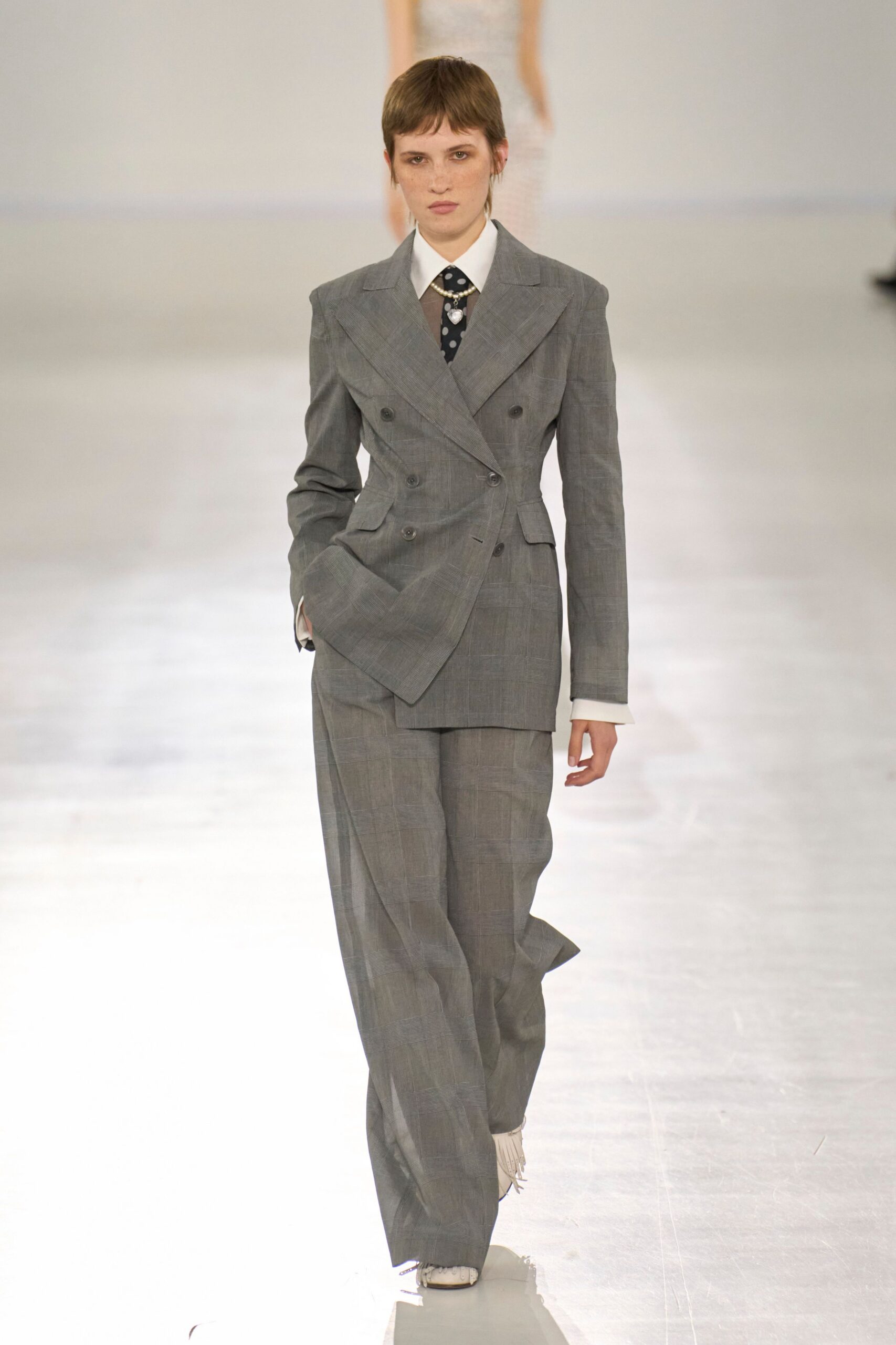 gray tailored suit
