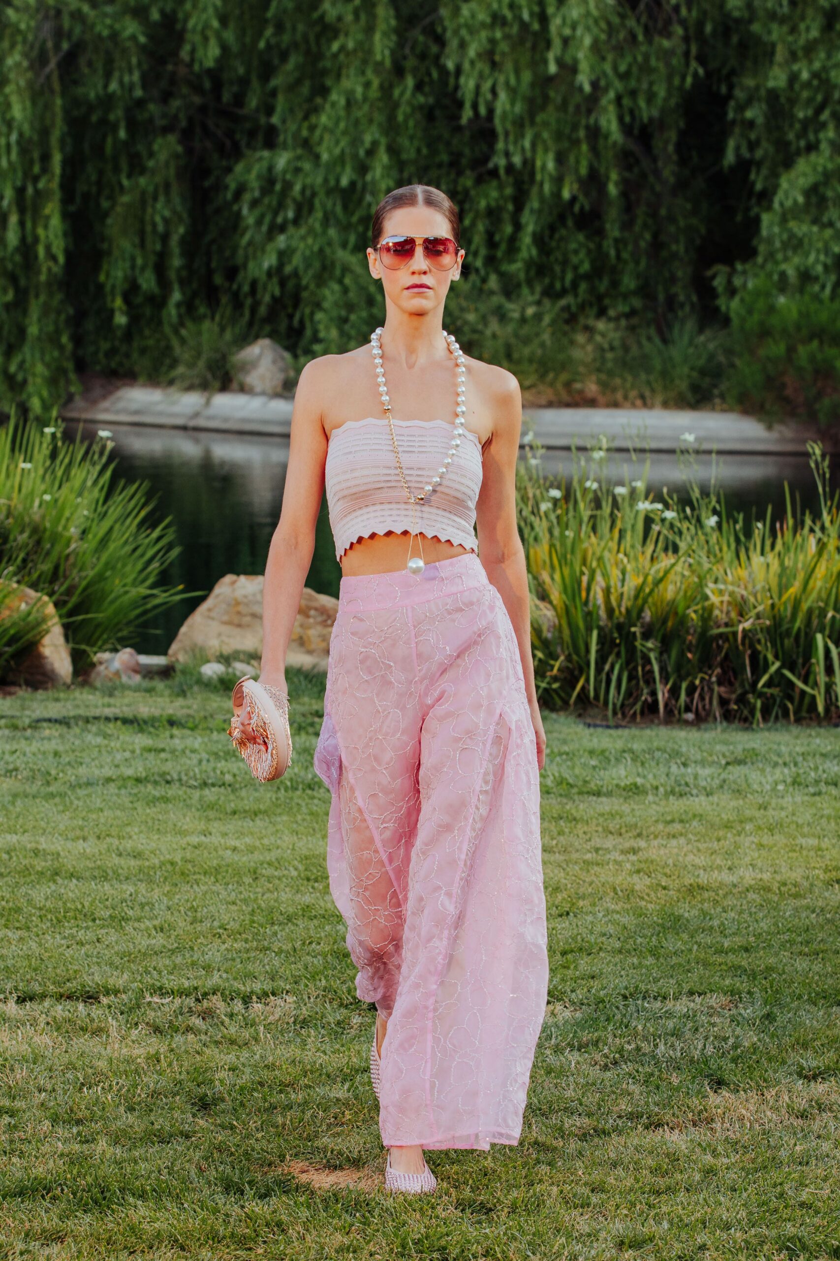 white cotton sleeveless square-neck fitted pleated crop-top