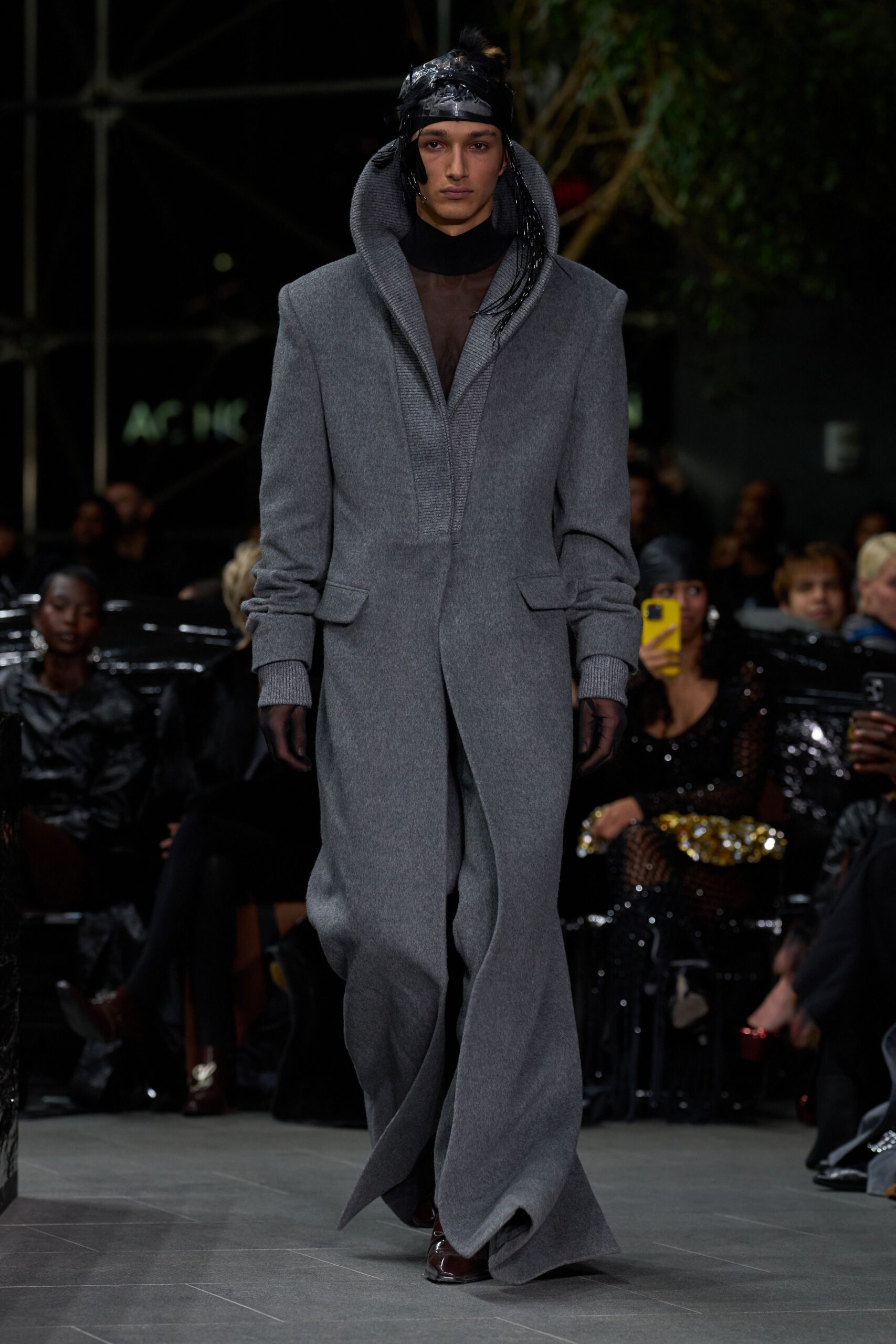 gray wool relaxed coat