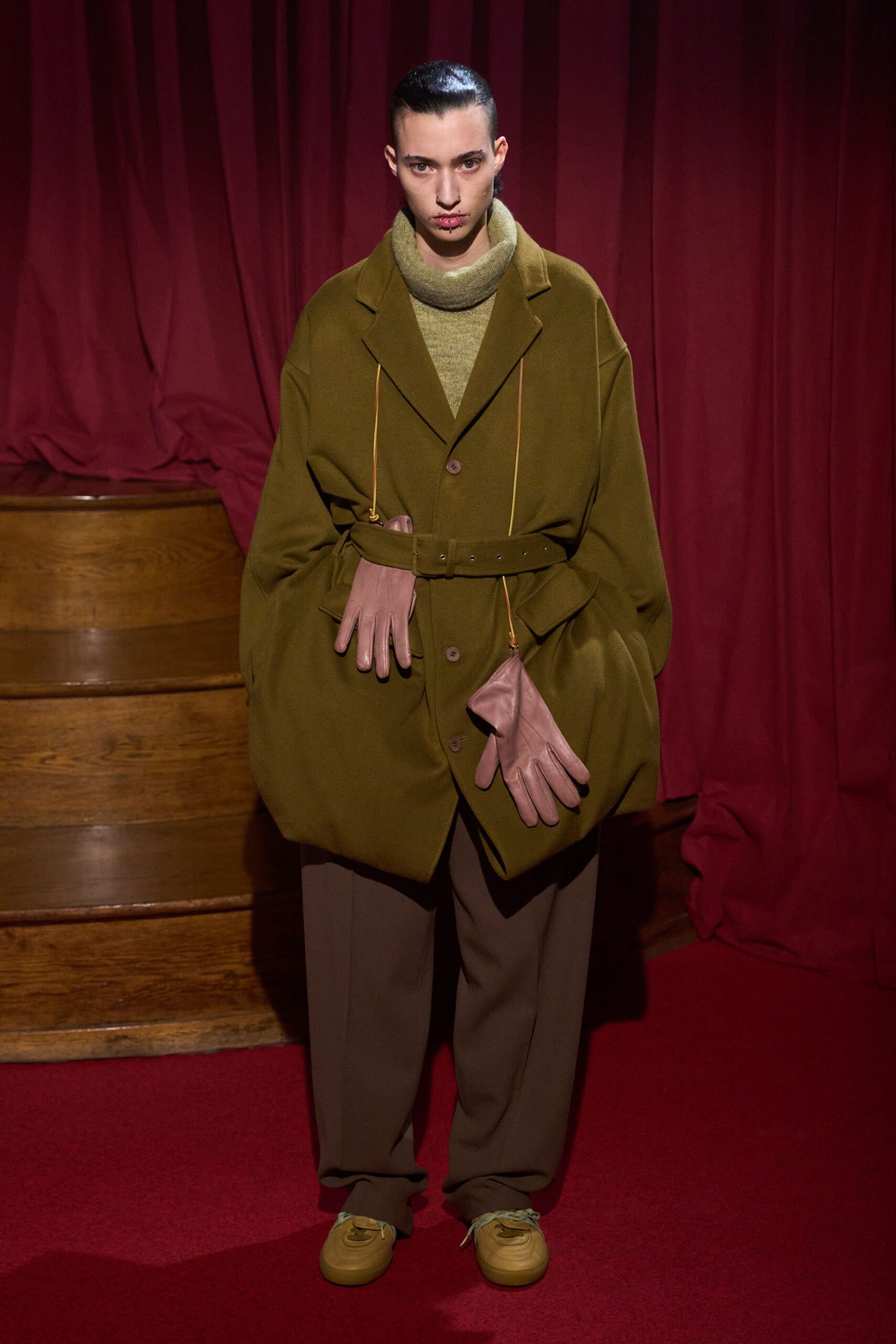 oversized brown wool jacket