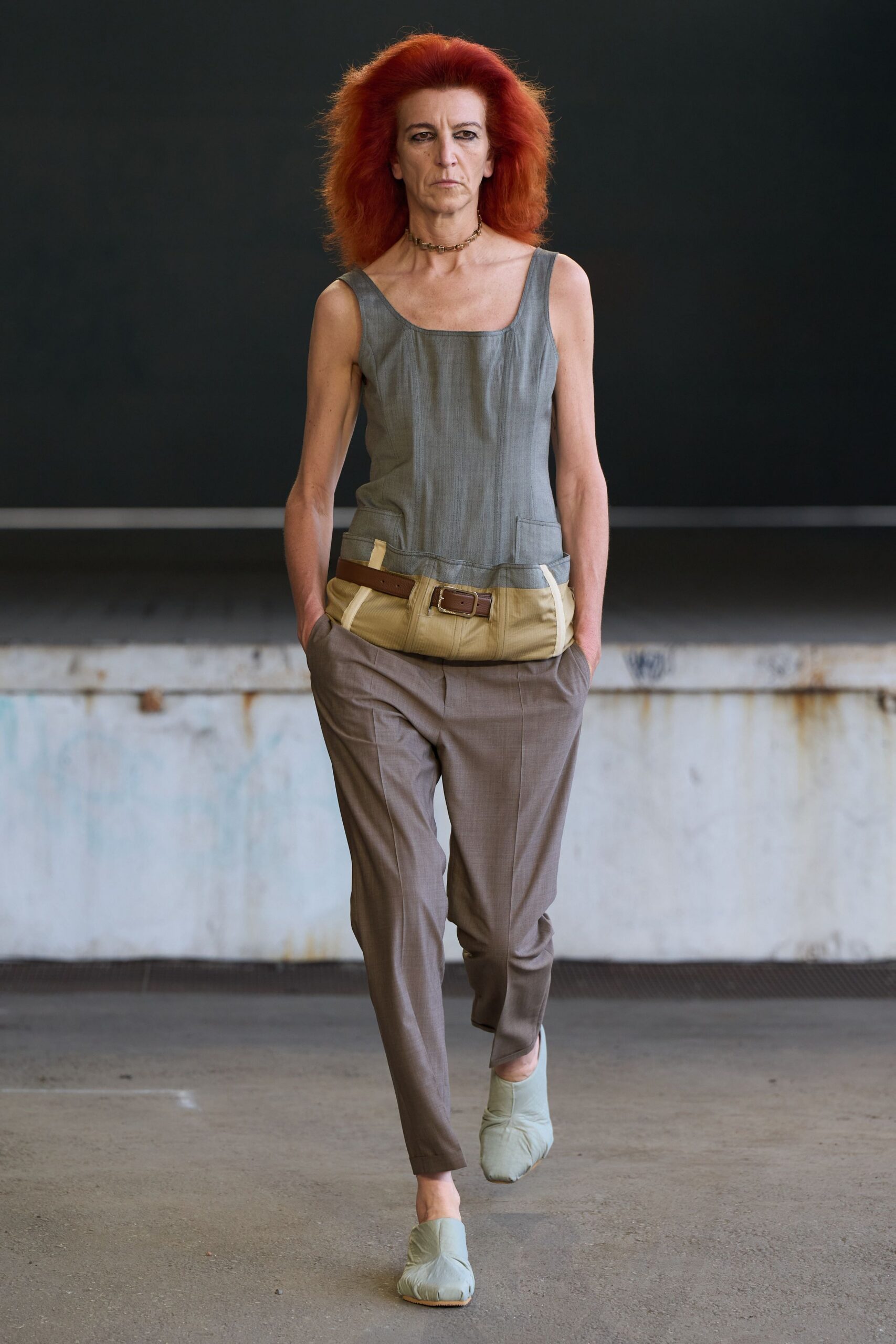 beige cotton belt